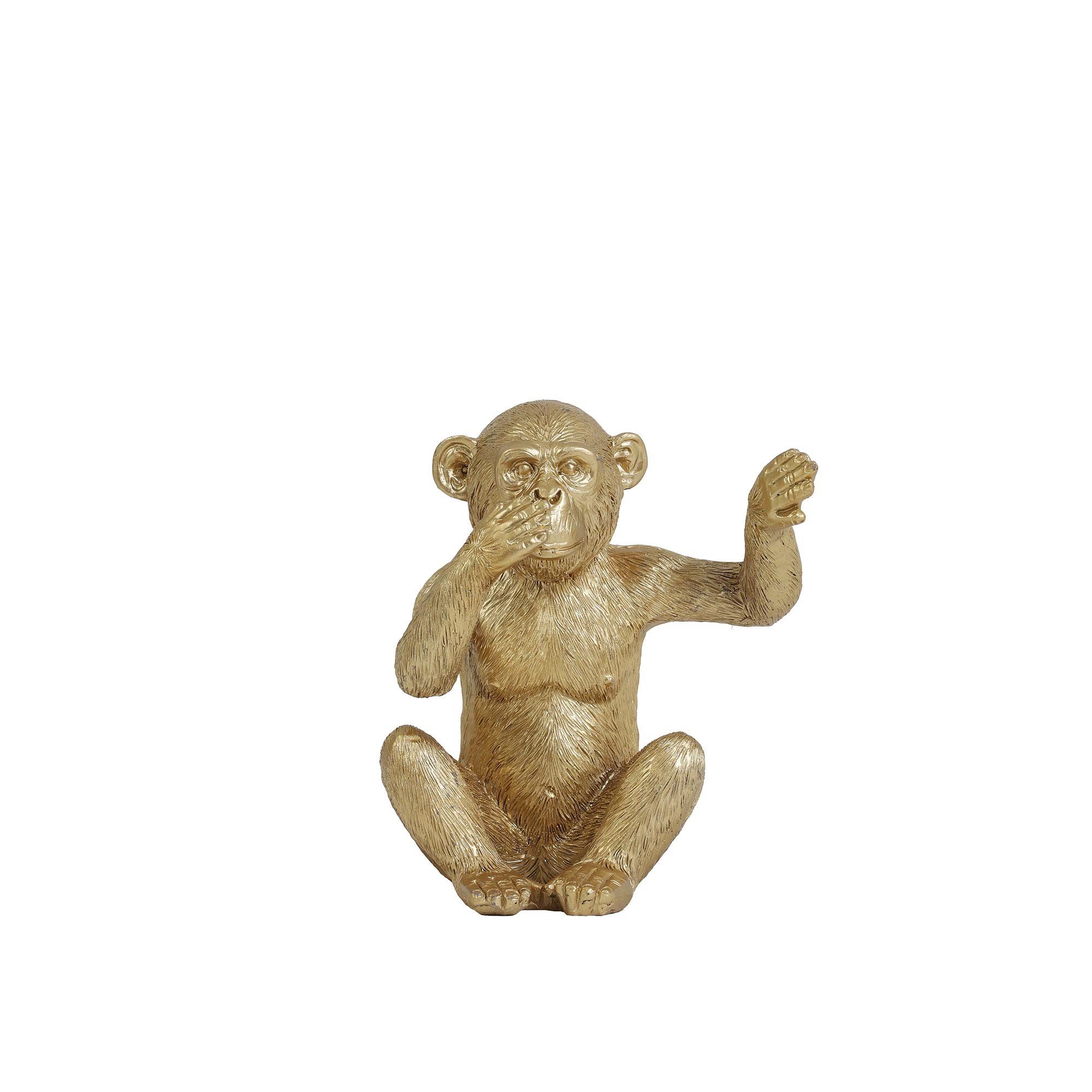 & Dekoobjekt - - Ornament Living Monkey Gold Set Light
