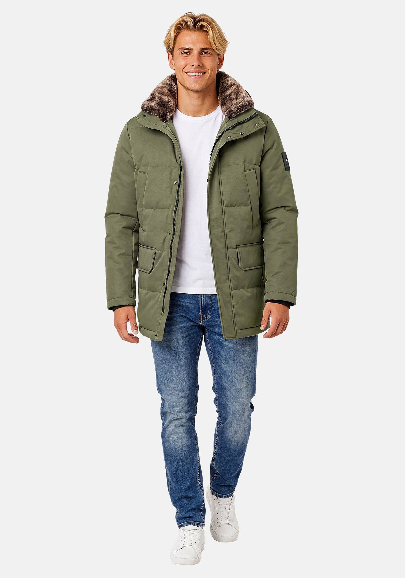 Alessandro Salvarini Winterjacke ASGiova Parka mit warmem Kunstfellkragen und hochwertigem Obermaterial