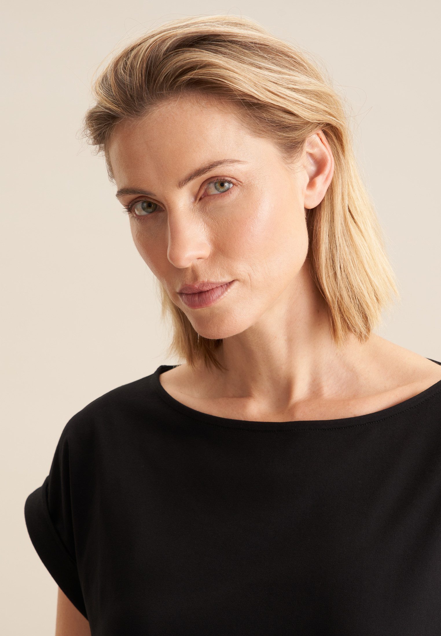 seidensticker Klassische Bluse Ohne Arm Rundhals Uni