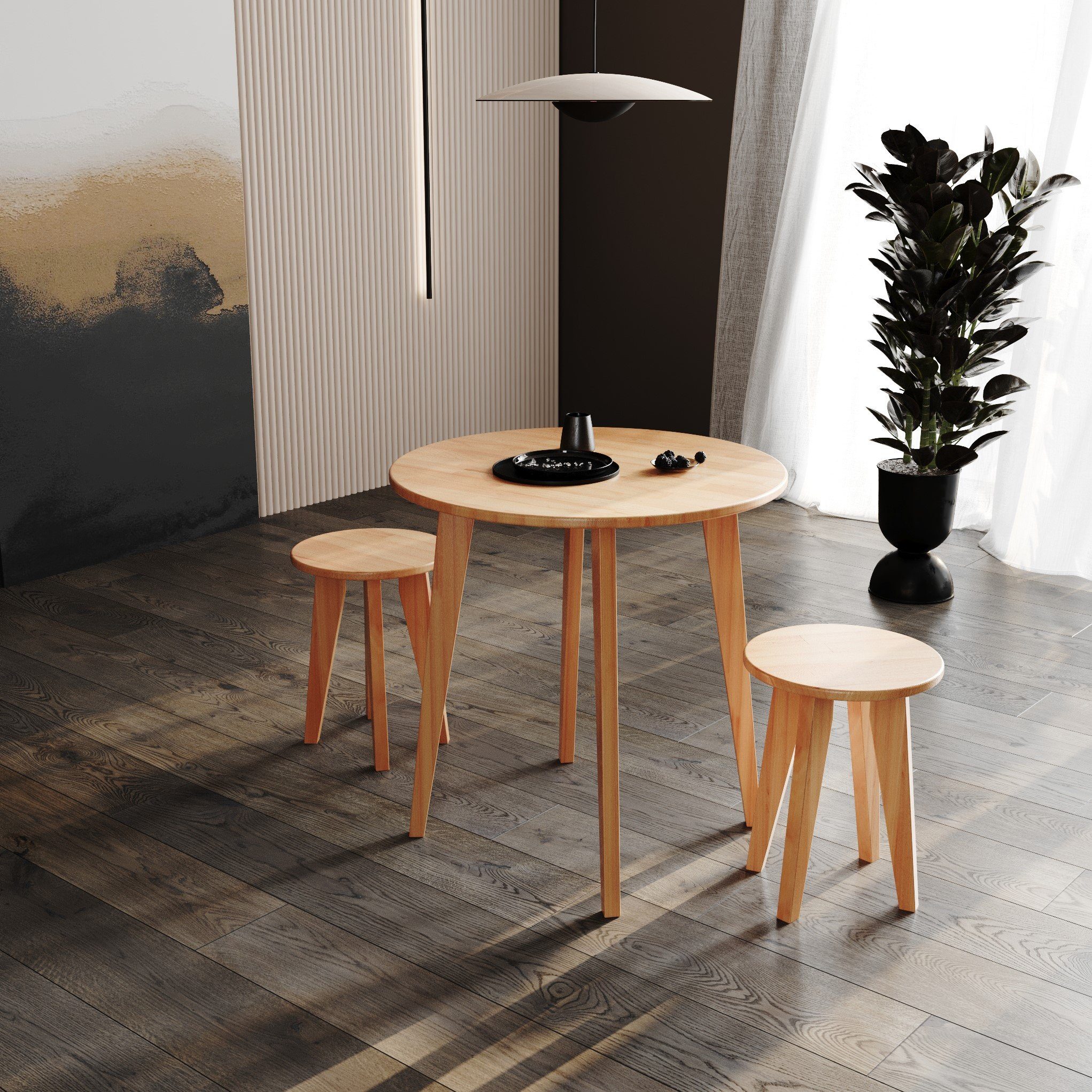 Krok Wood Esstisch »Krok Wood Esstisch runder Tisch Dresden aus Massivholz  in Buche« online kaufen | OTTO