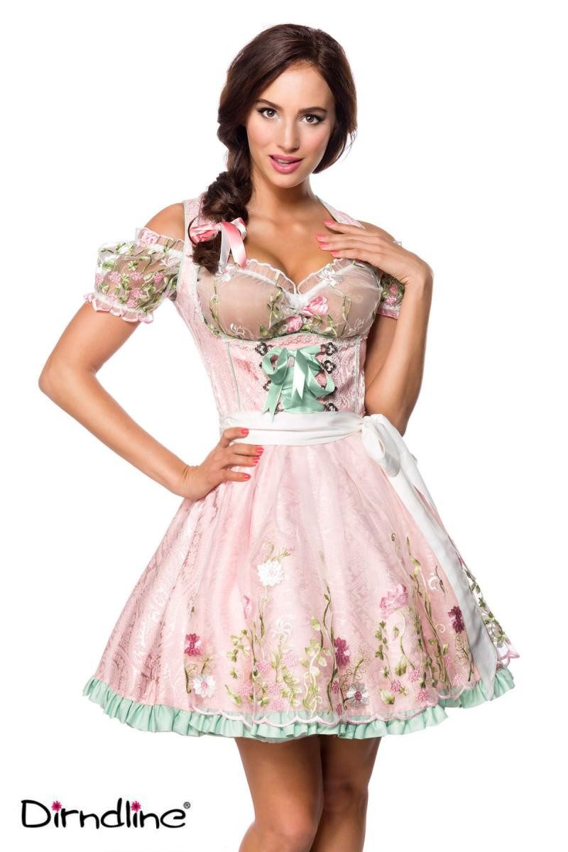 DIRNDLINE Dirndl Dirndl Kleid Tracht Wiesn Wasn Oktoberfest Trachtenkleid Outfit 3-tlg mehr