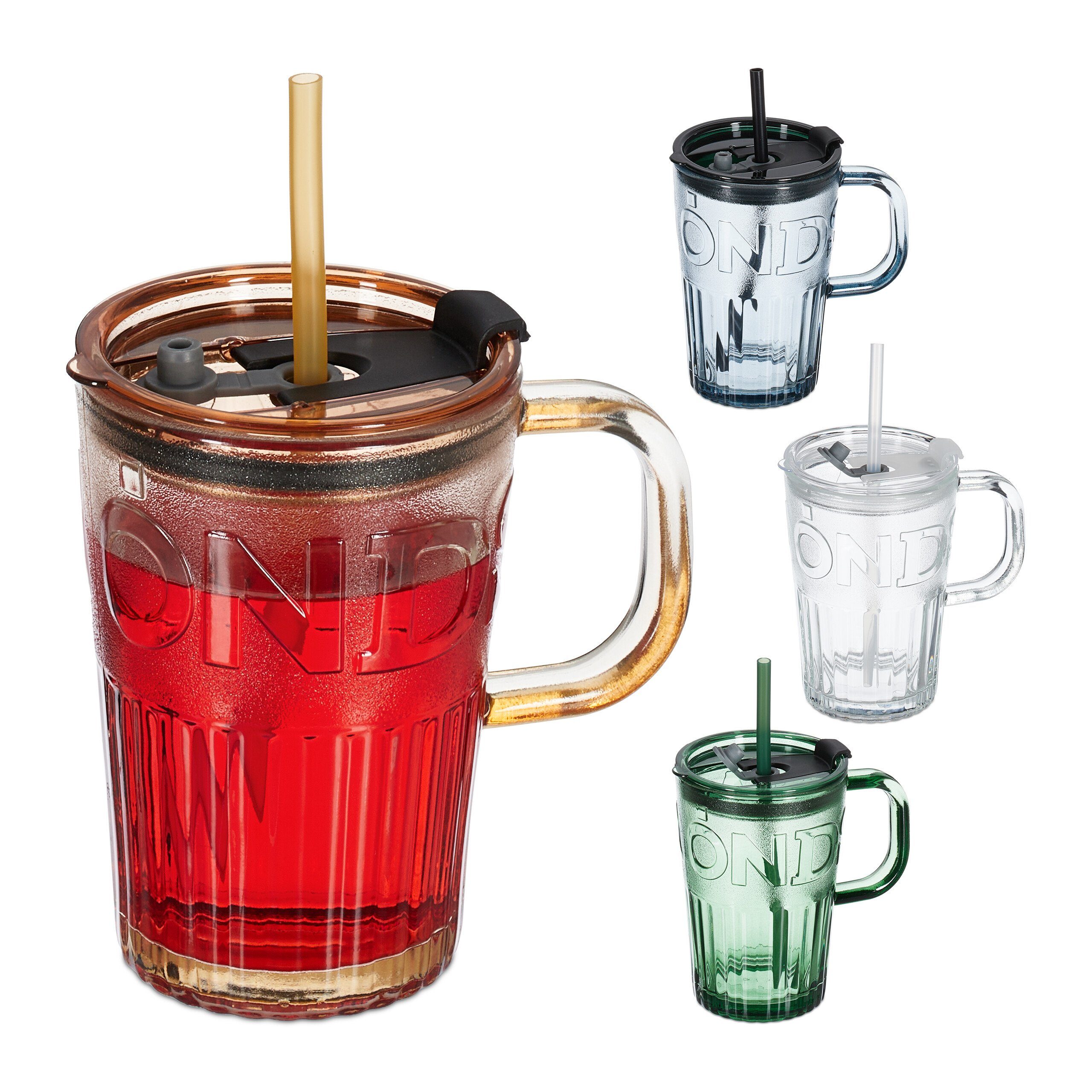 Gläser-Set Trinkgläser im 4er Set mit Henkel