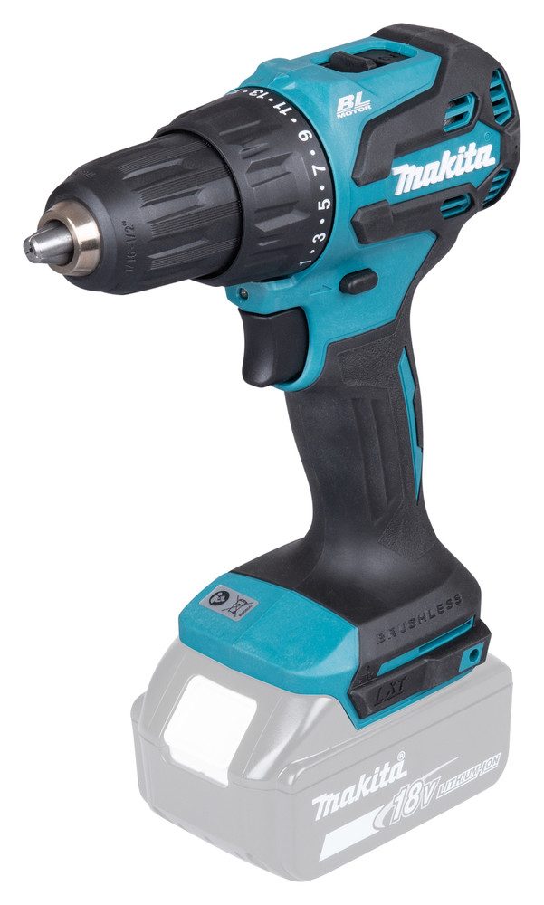 Makita Akku-Schlagbohrschrauber »DHP490Z« 18V, ohne Akku und Ladegerät, (max. 65 Nm, 0-1.900 min), kraftvoller, bürstenlos, allgemein einsetzbar zum Schrauben und Bohren
