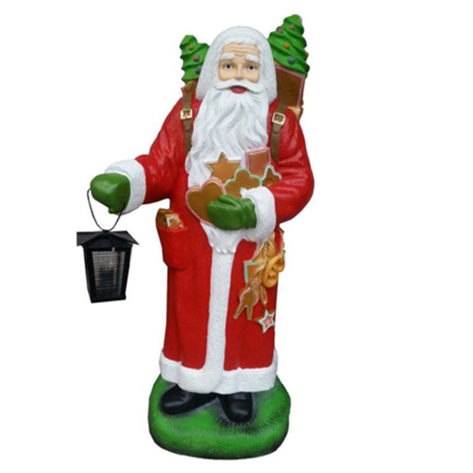 Aussenleuchte Nikolaus Dekofigur Weihnachtsmann JVmoebel Figur Dekoration Statue