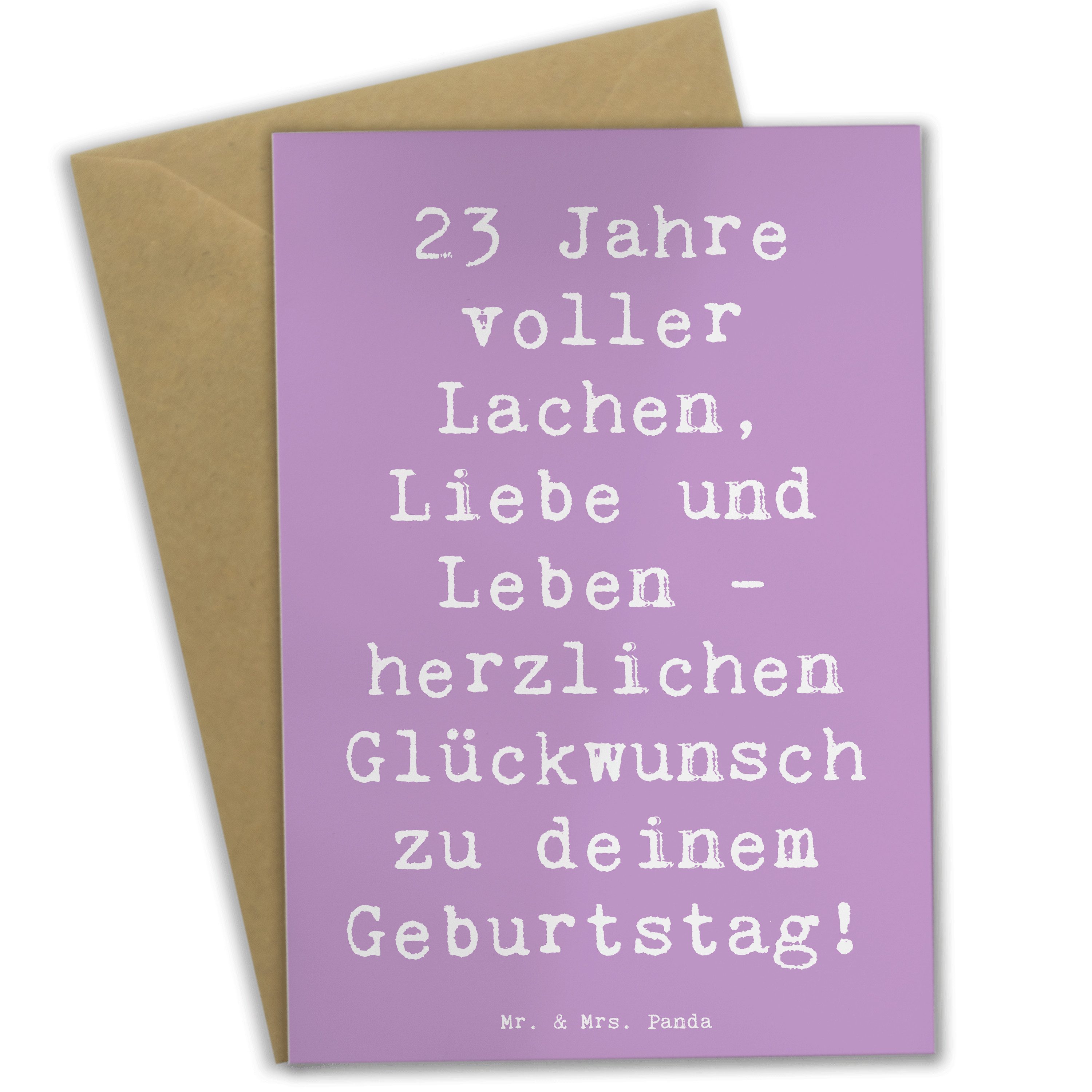Grußkarte Spruch 23. Geburtstag - Lavendeltraum - Geschenk, herzlichen Glückwun