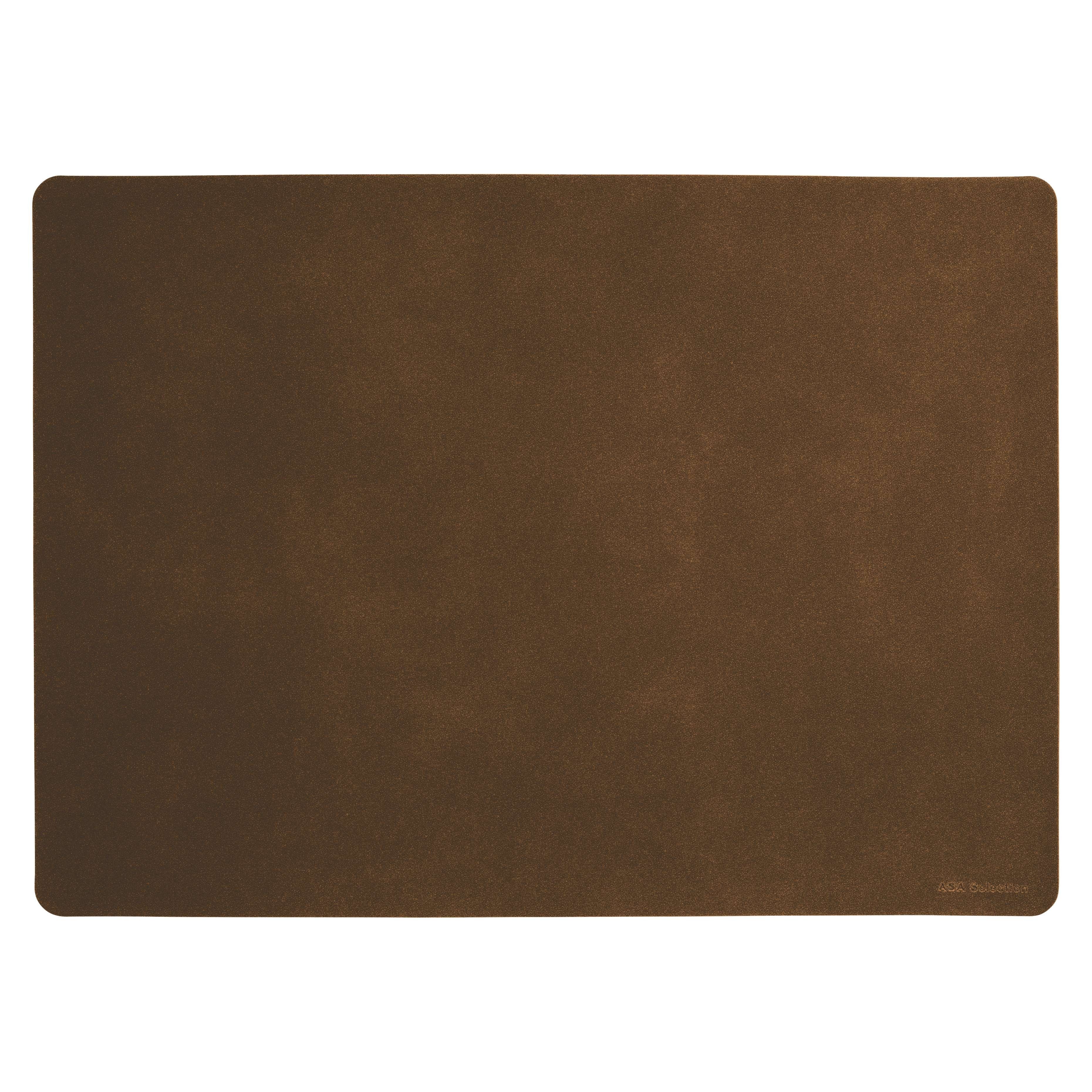 Platzset ASA Selection soft leather placemats Tischset, dark sepia