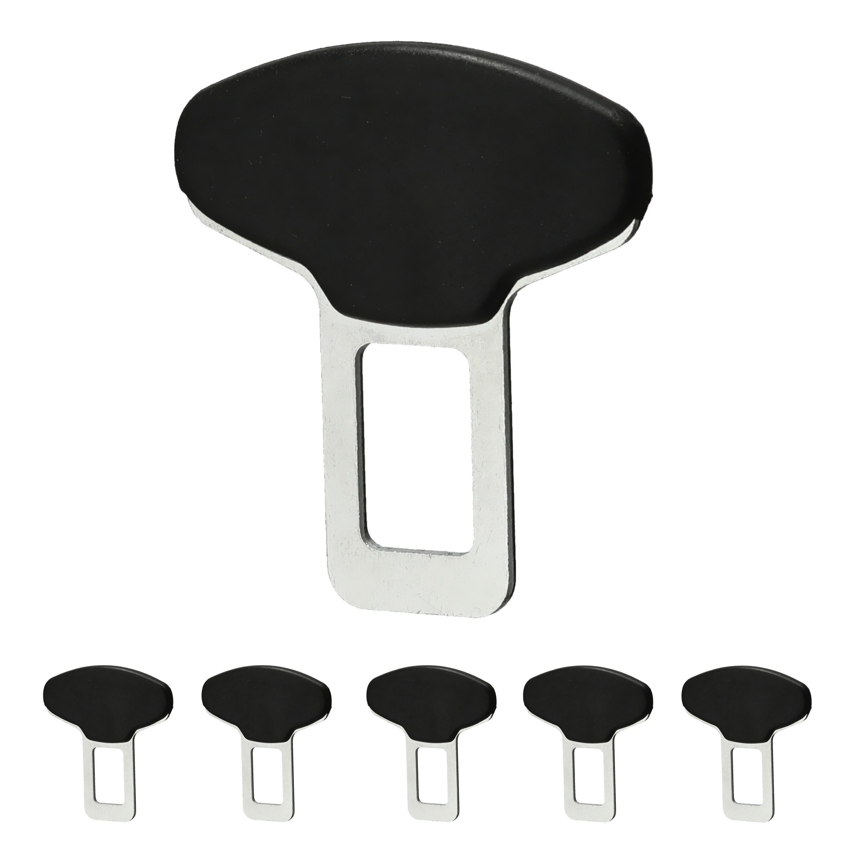 CEPEWA Universal Gurtalarm Stopp 6er Set TPR Eisen 5,5x0,7x6cm Gurtwarner Gurtstecker