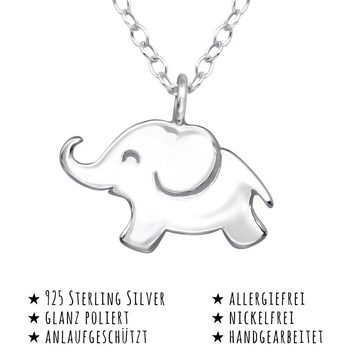 Monkimau Kette mit Anhänger Baby Elefanten Halskette aus 925 Silber (Packung)