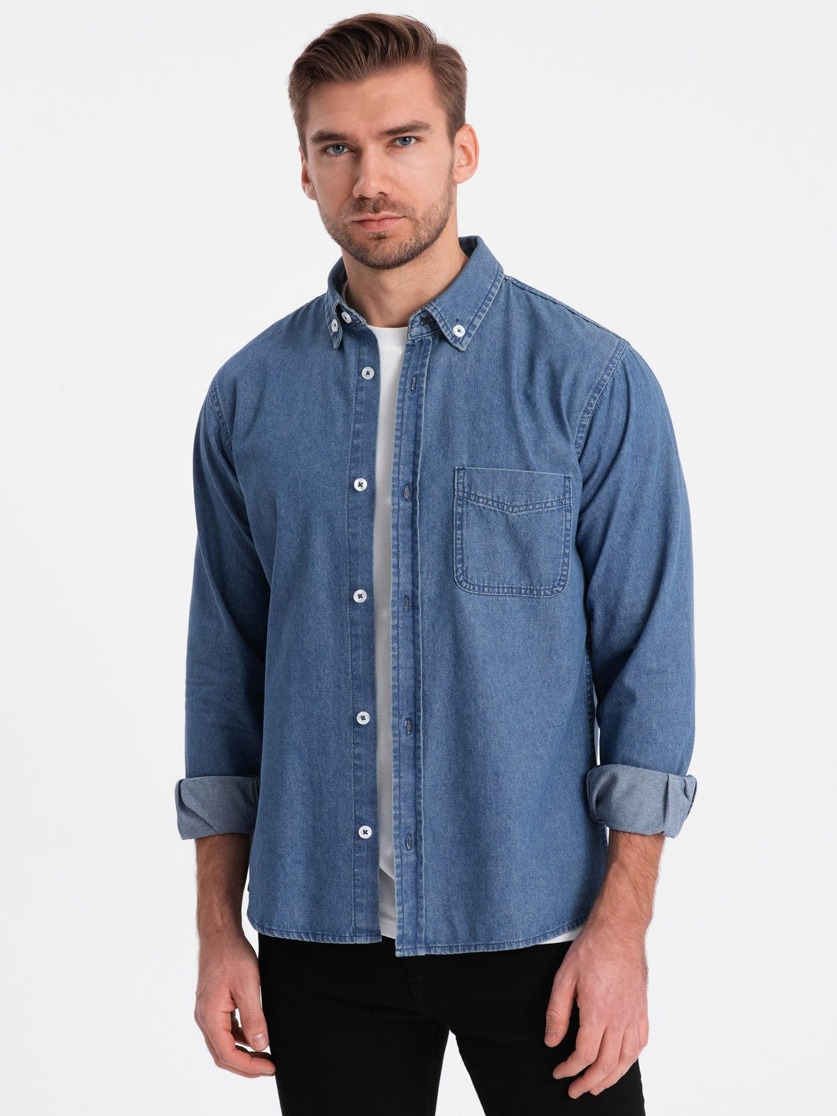 Jeanshemd Klassisches Herrenhemd aus Denim SLIM
