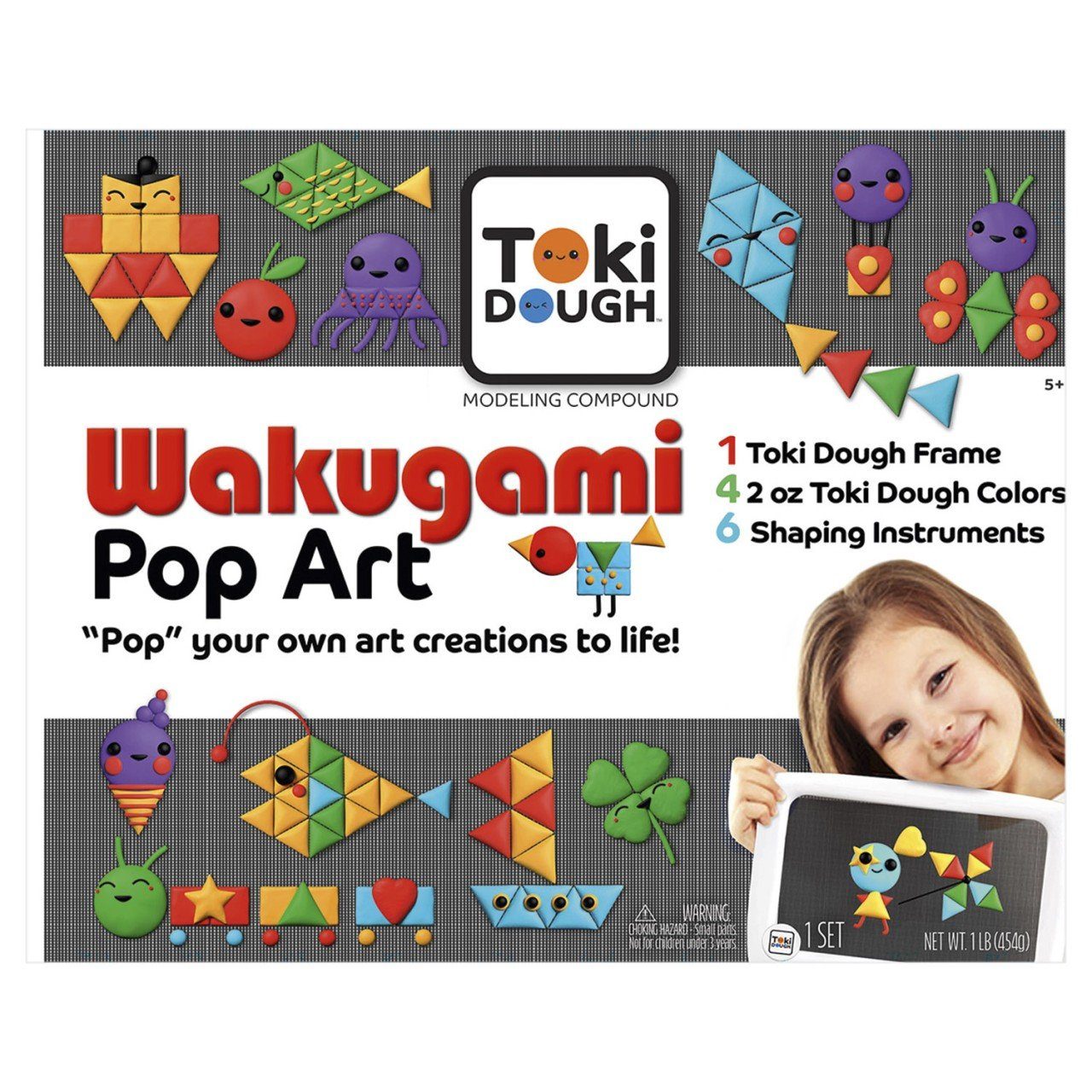 LeNoSa Knetform-Set Toki Dough Wakugami Pop Art Kreativ Knete (11-tlg)
