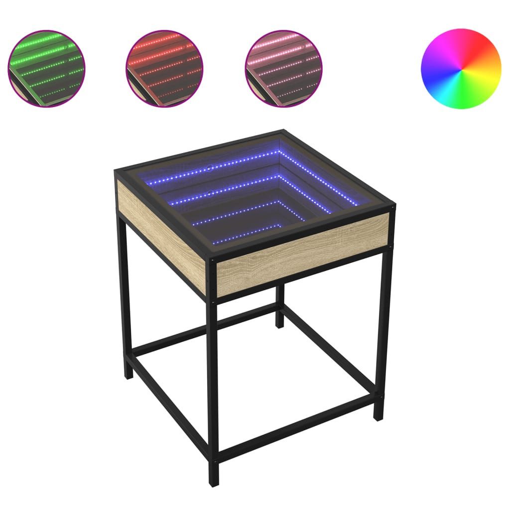 vidaXL Couchtisch Couchtisch mit Infinity-LED Sonoma-Eiche günstig online kaufen
