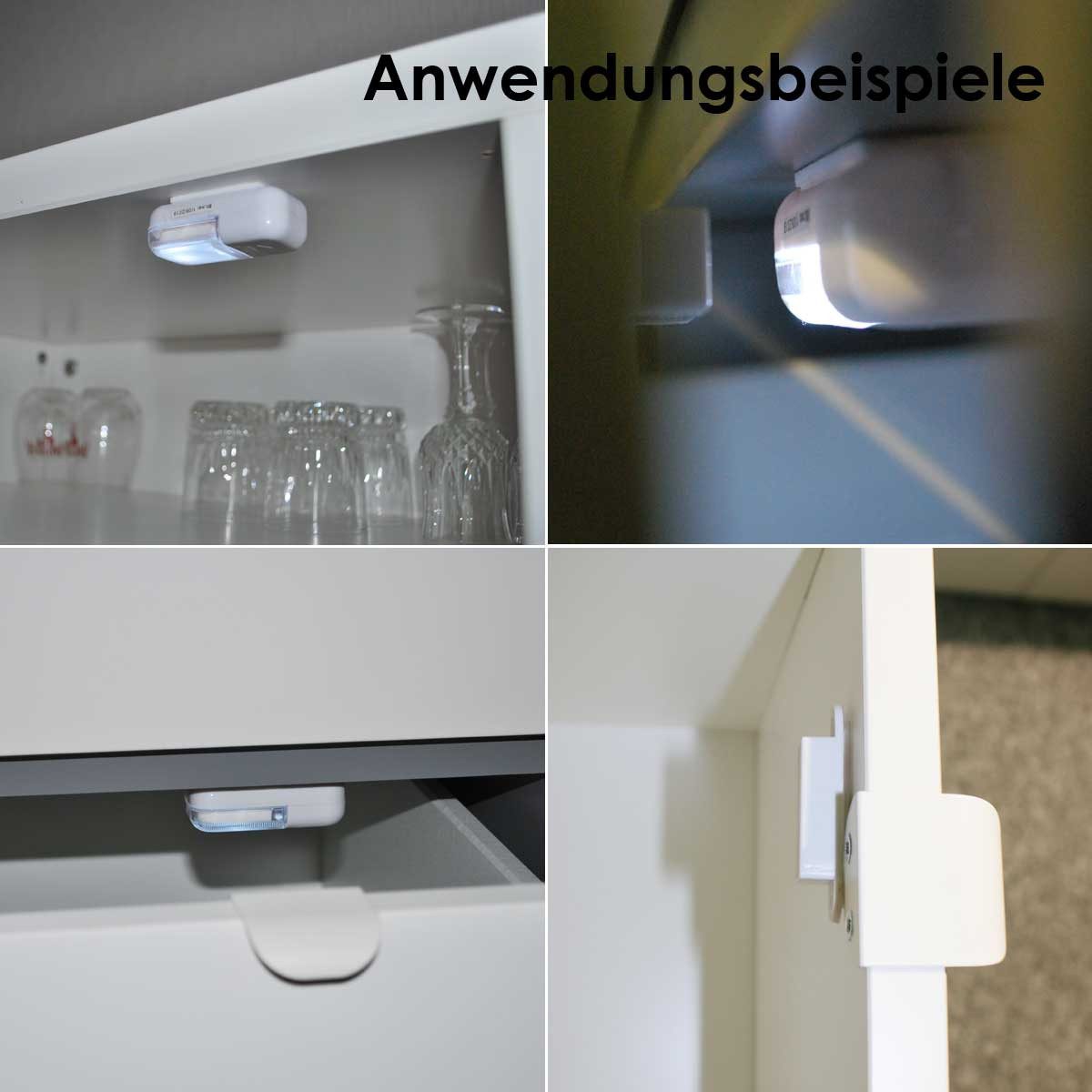 world-trading-net LED Schrankinnenraumbeleuchtung automatische LED Schrankleuchte, Magnetkontakt, warmweiß – Bild 5 von 5