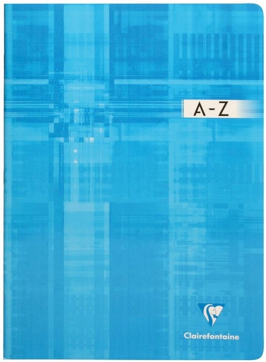 CLAIREFONTAINE Notizbuch Registerbuch A4 48 Blatt kariert A-Z farbig sortiert