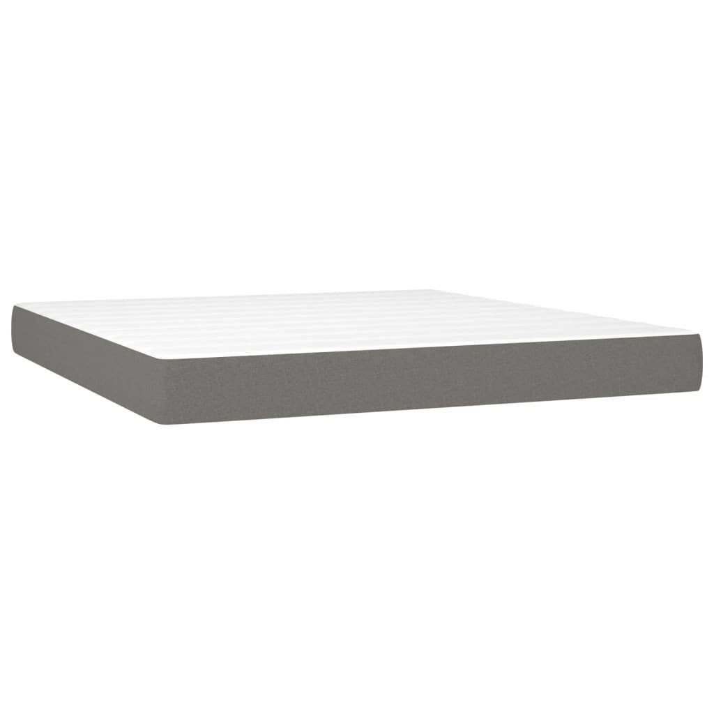 Boxspringmatratze Taschenfederkernmatratze Mittel Dunkelgrau 160x200x20 cm Stoff, vidaXL, 20 cm hoch