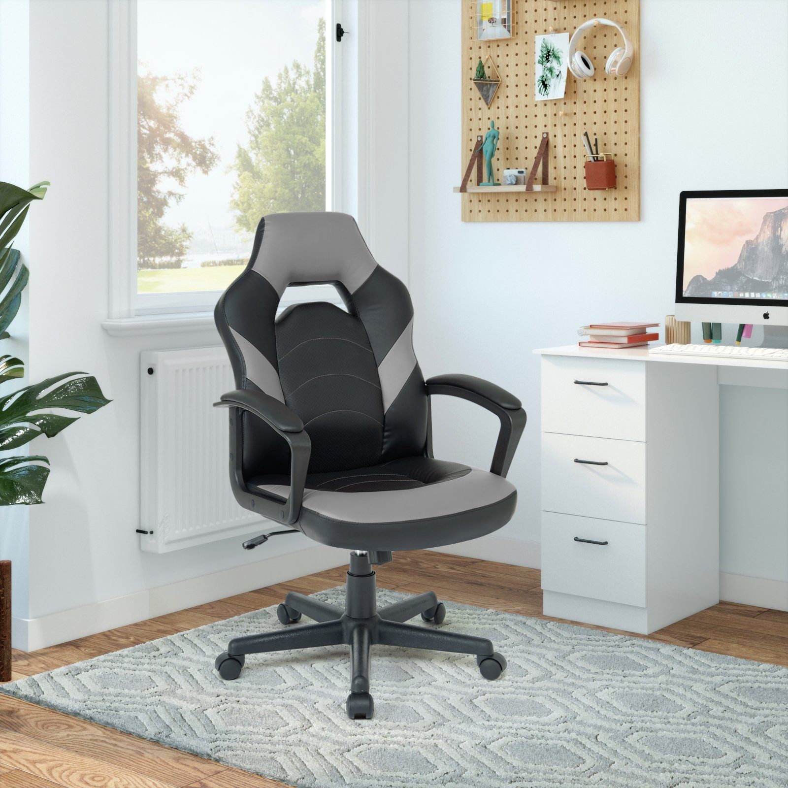 Intimate WM Heart Office grau Home Chair Gaming Bürostuhl,Computerstuhl