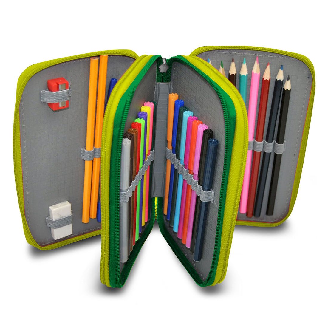 Kids Euroswan Malstift Crazy Dino Federtasche Federmäppchen 44 Teile