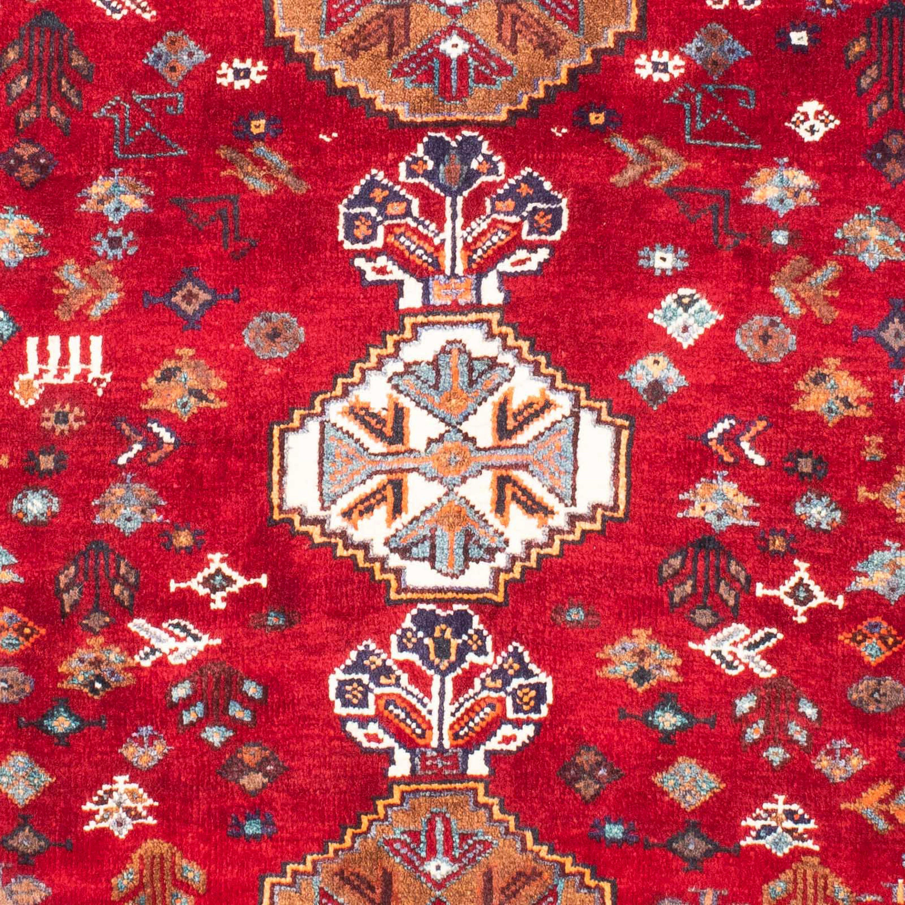 Orientteppich Perser - Nomadic - mit Einzelstück cm morgenland, rechteckig, Zertifikat mm, Handgeknüpft, Höhe: 157 10 119 dunkelrot, x Wohnzimmer, 
