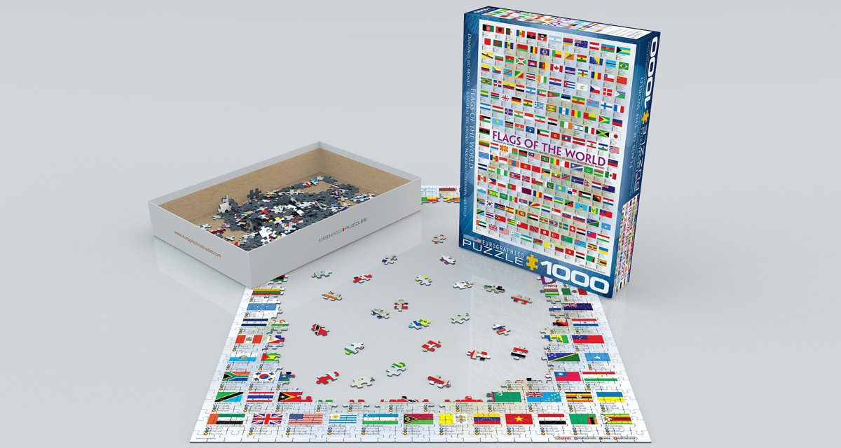 Puzzle 1000 Teile Puzzle - Puzzle - Flaggen der Welt, Puzzleteile
