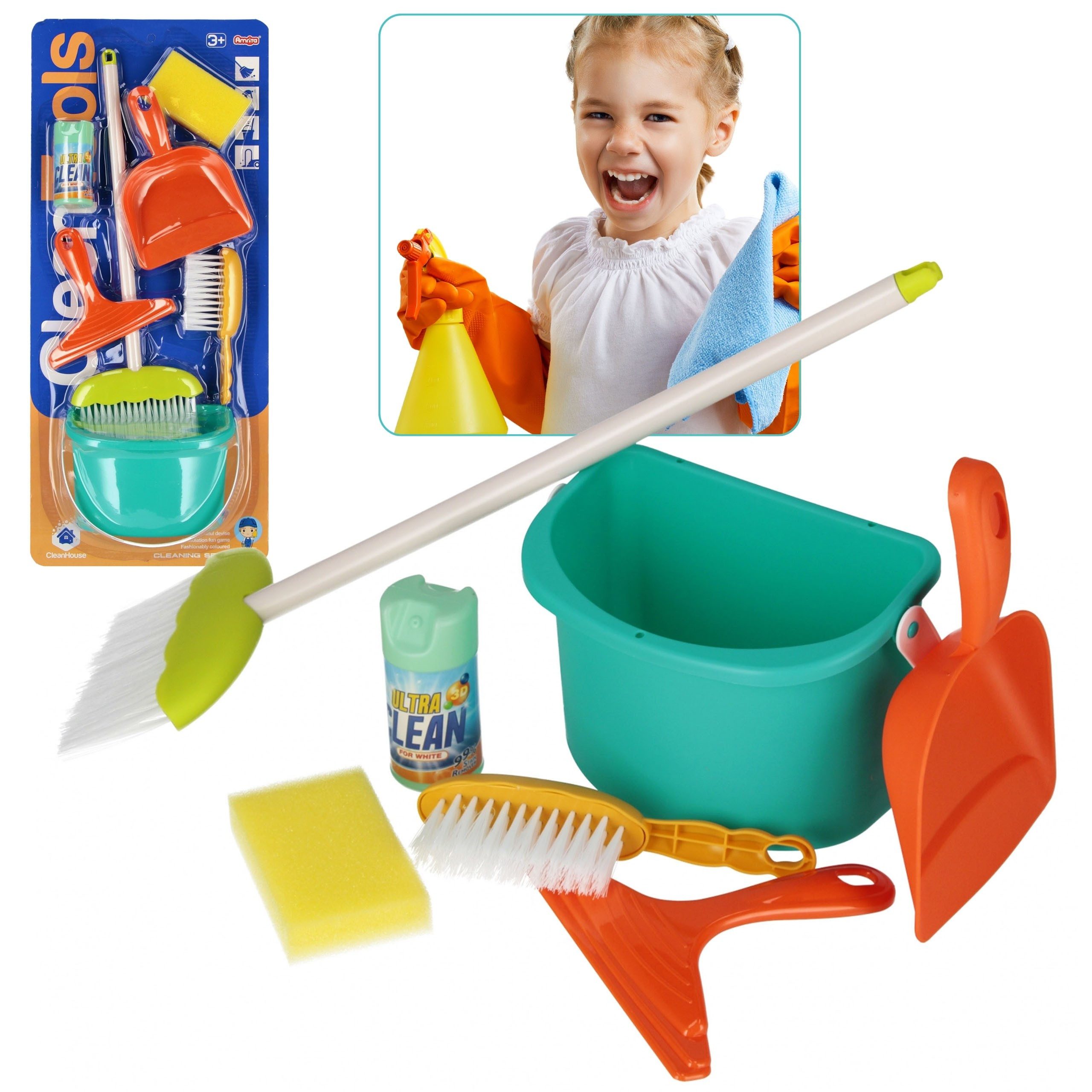 Sarcia.eu Spielküche Reinigungsset, Putzset für Kinder 3+ MEGA CREATIVE