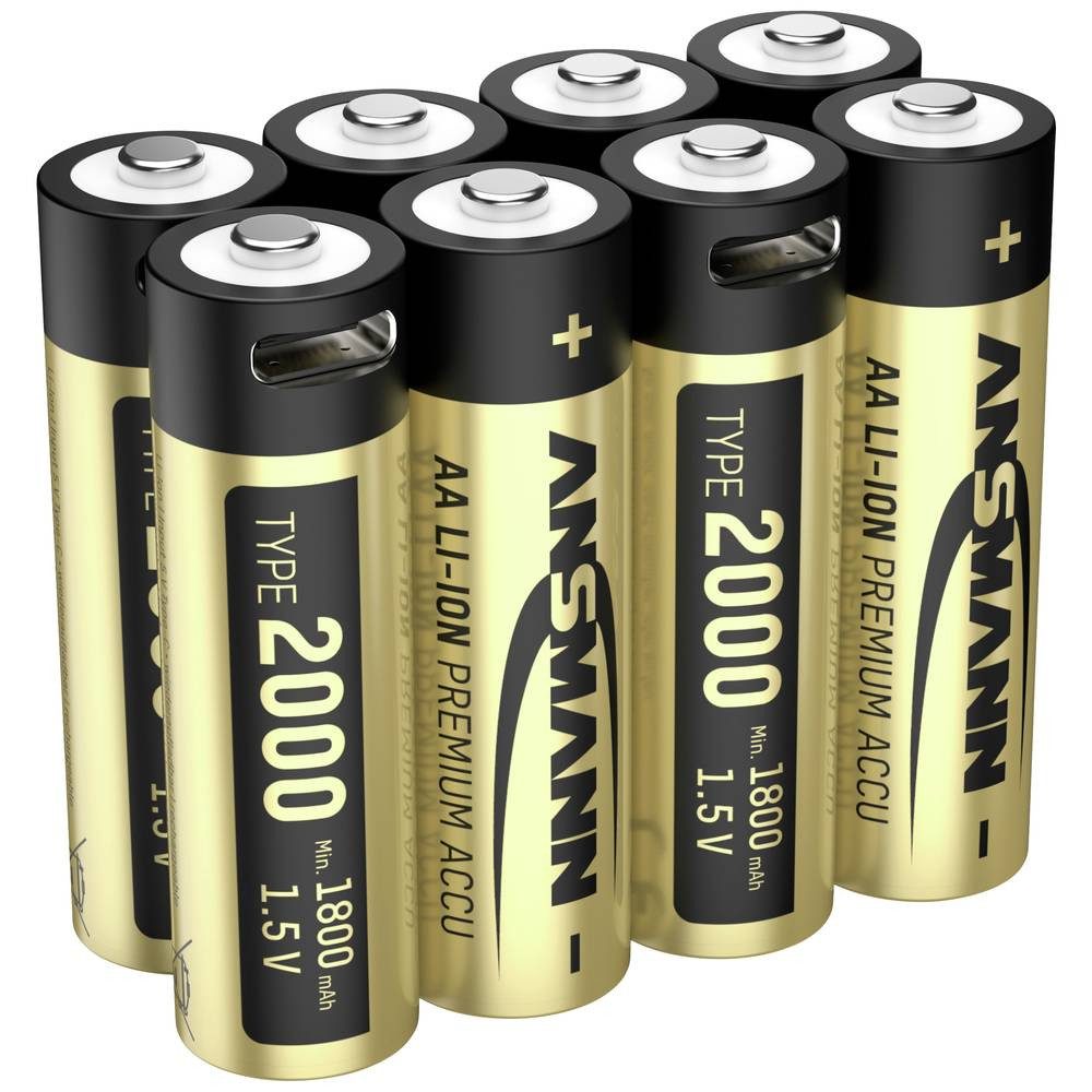ANSMANN AG Premium Li-Ion Akkus 1.5V Mignon AA Typ 2000 min. 1800 mAh 1312-0039 Akku