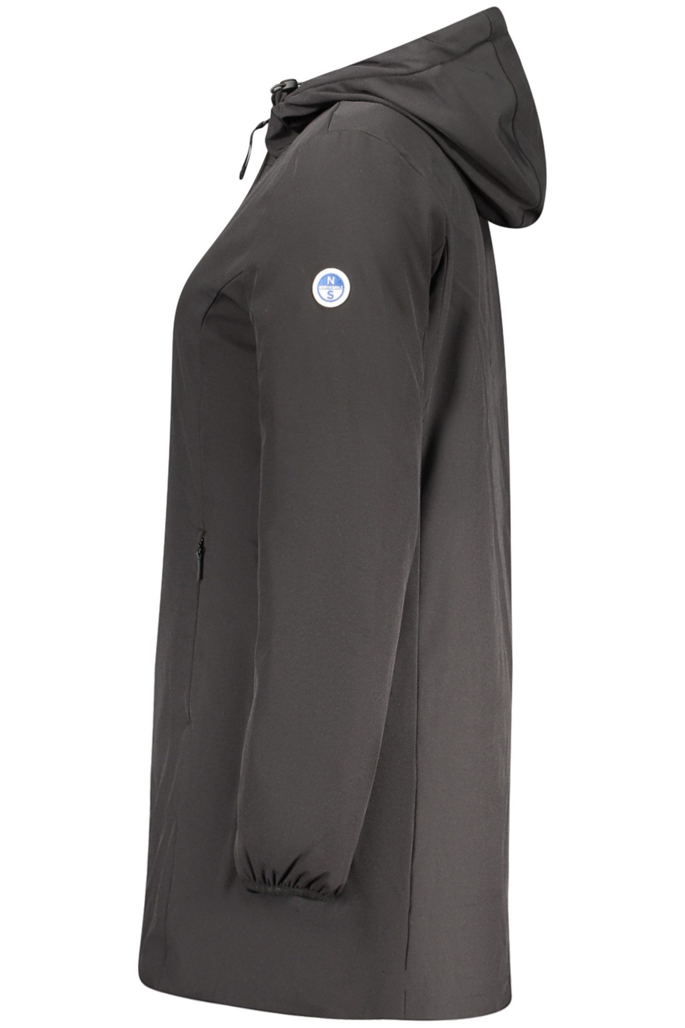North Sails Outdoorjacke Damenjacke Schwarz Lang: Wasserabweisender Mantel mit Kapuze