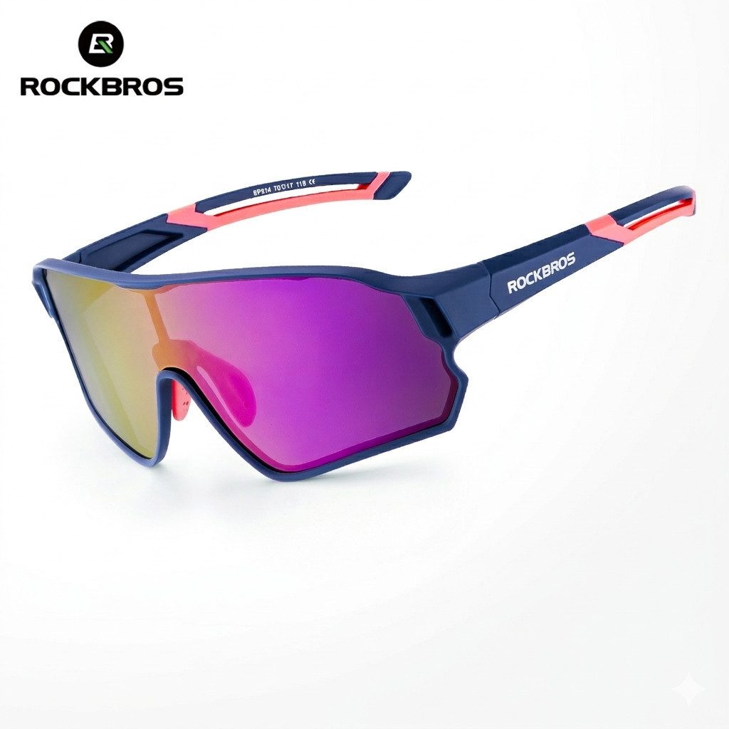 ROCKBROS Sonnenbrille Kinder Sportbrille Photochrom UV400 Fahrrad Selbsttönende Brille für Kinder Outdoor & Cycling