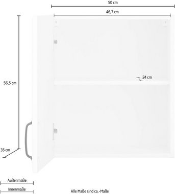 wiho Küchen Hängeschrank Erla 50 cm breit mit Kassettenfront