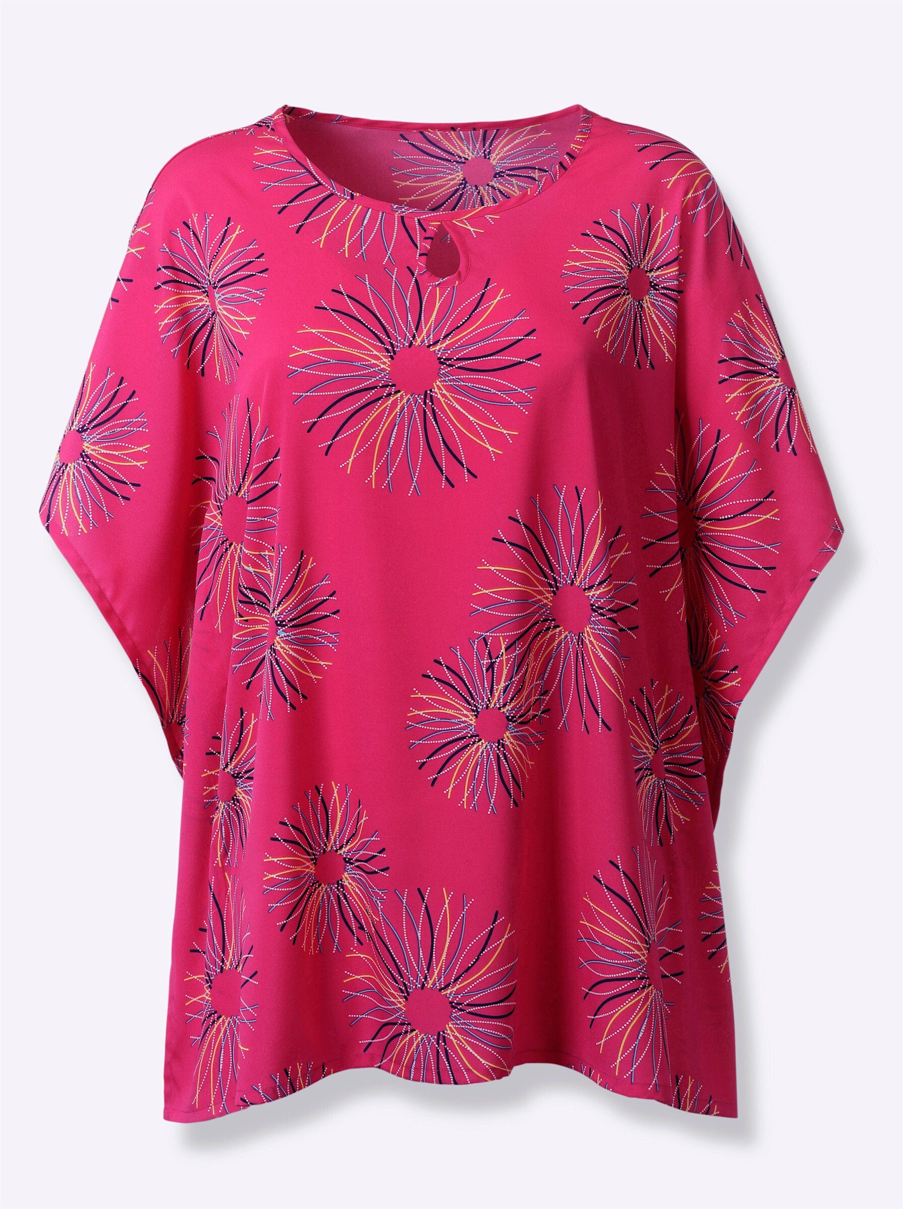 Sieh an! Klassische pink-bedruckt Bluse