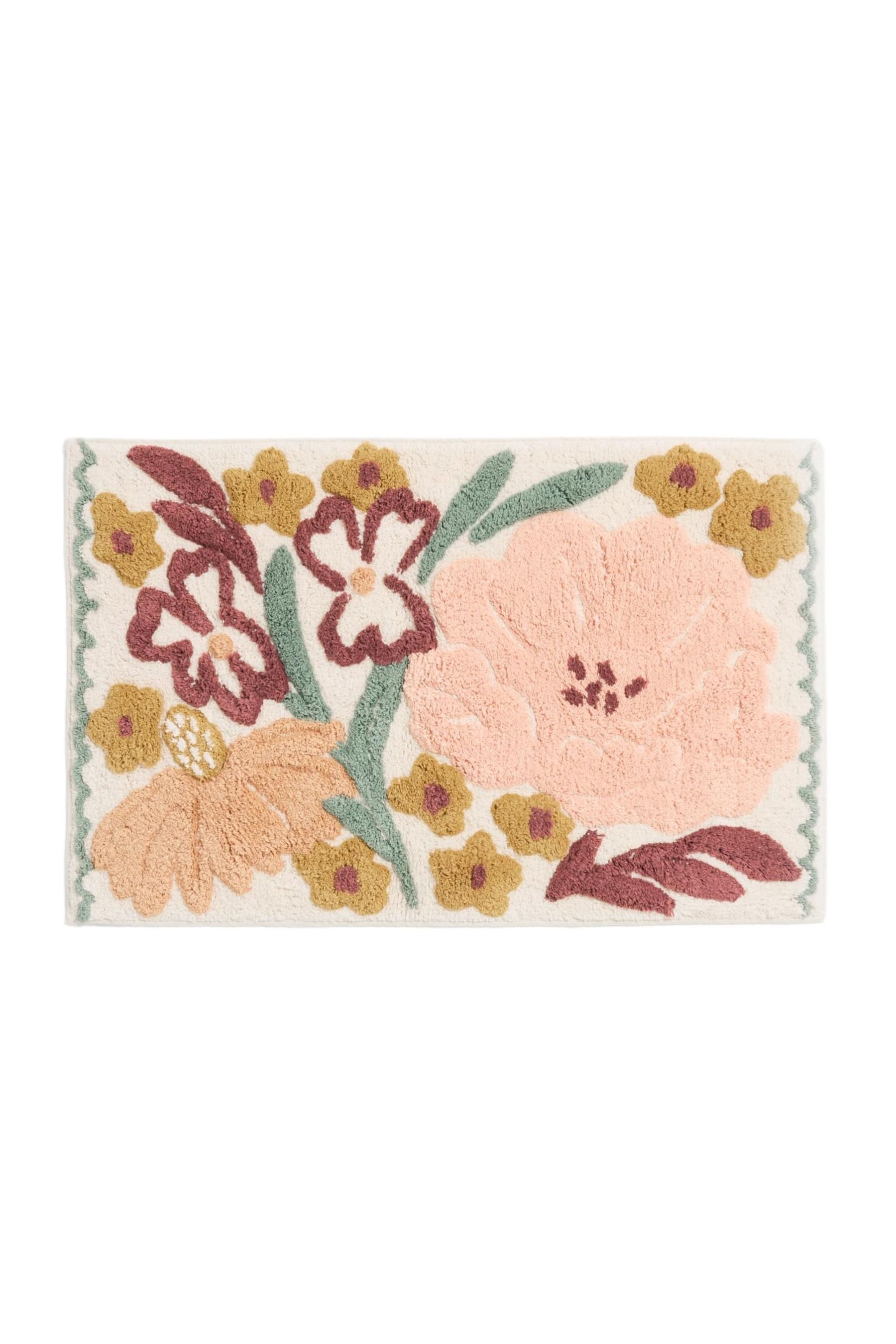 Next Badematte Badematte, Herbstblumen, Höhe 80 mm, Baumwolle