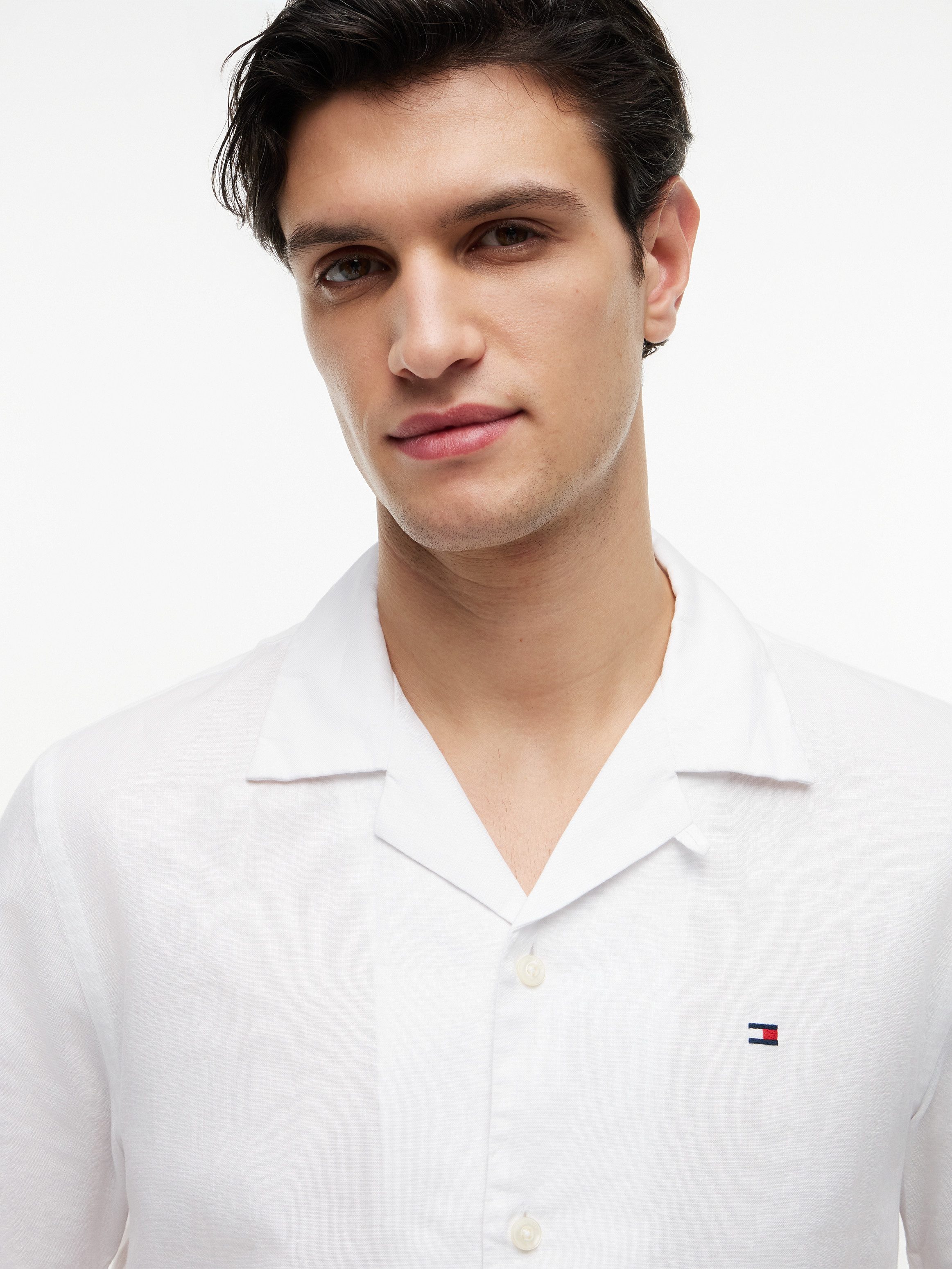 Tommy Hilfiger Kurzarmhemd LINEN BLEND SOLID SS RF SHT