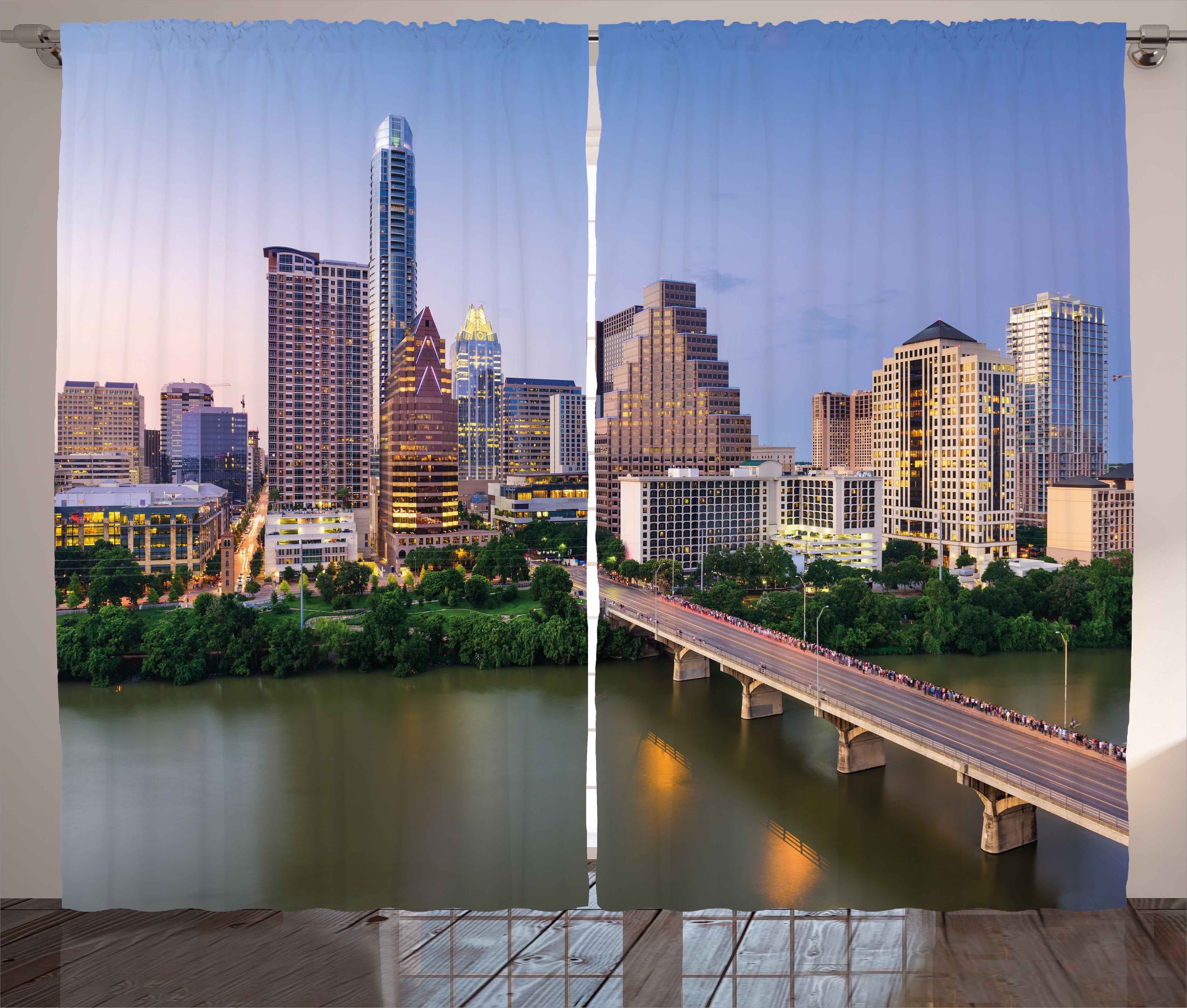 Gardine Haken, Schlafzimmer von Abakuhaus, Vorhang Schlaufen City-Brücke Amerika Vereinigte Kräuselband Autin und Texas mit Staaten