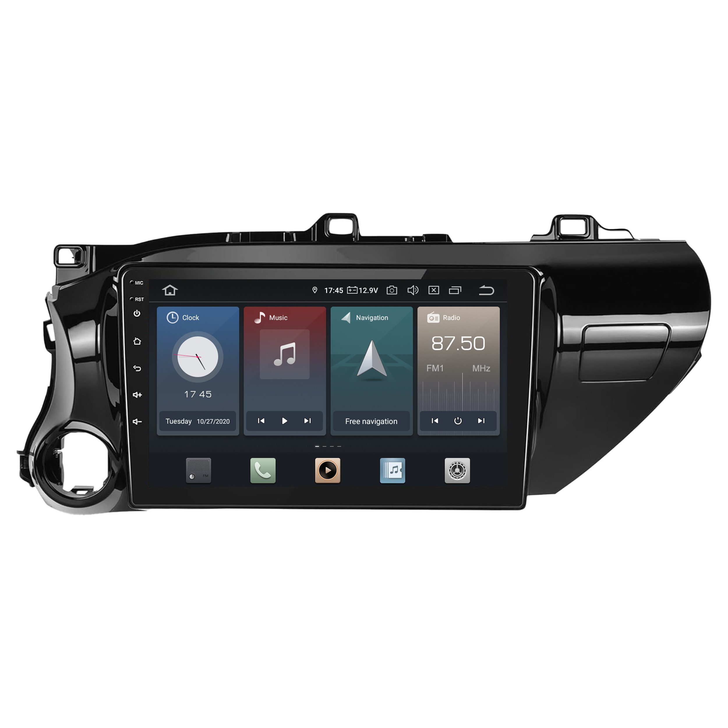 TAFFIO Für Toyota Hilux MK8 8.Generation 10" Touch Android Autoradio CarPlay Einbau-Navigationsgerät