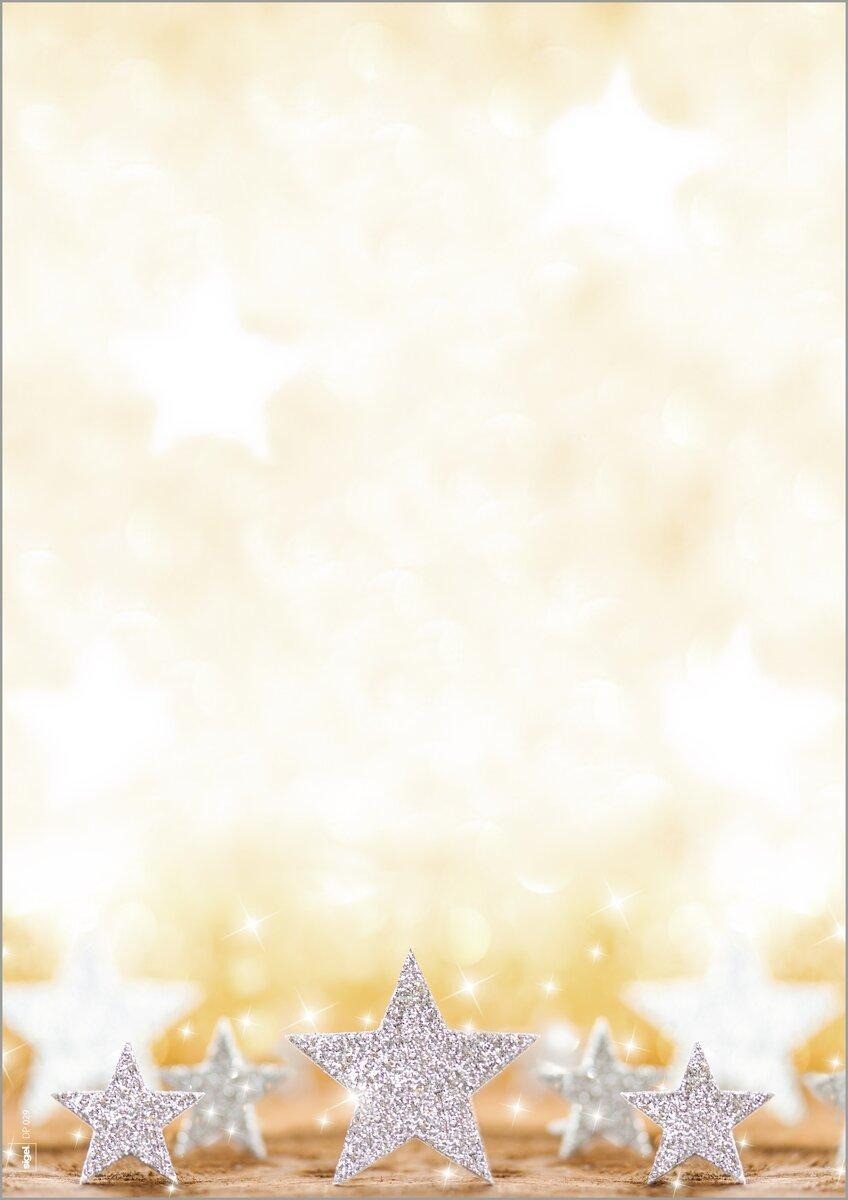 Sigel Briefpapier SIGEL Weihnachtsbriefpapier Glitter Star Motiv