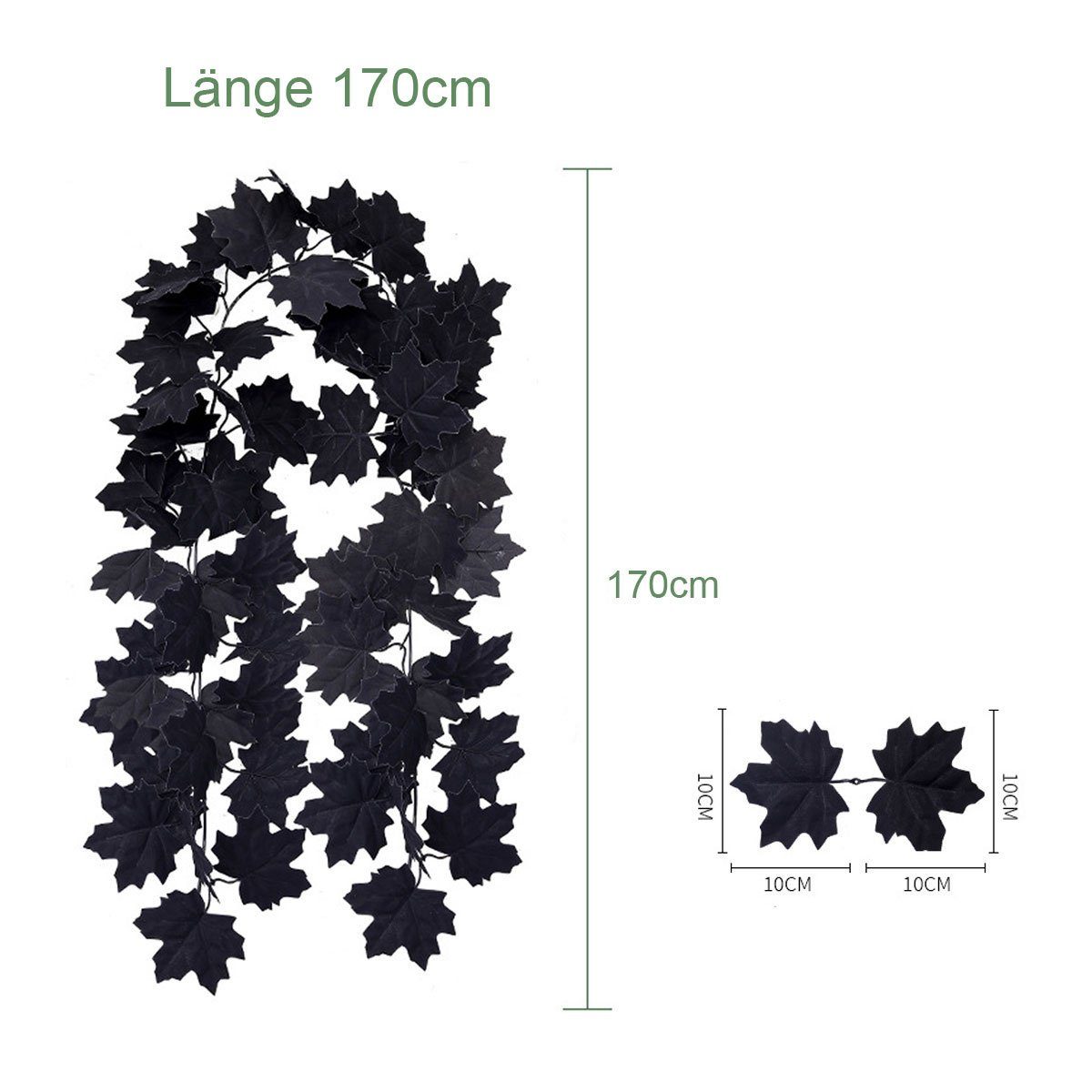 GelldG 2 Dekor Girlande Girlande Herbst Ranke hängende Ahornblatt Herbstblätter Stück