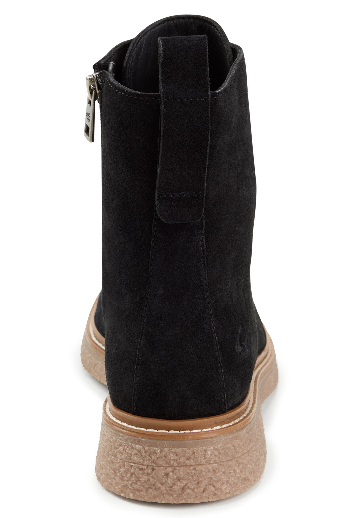 camel active Stiefelette aus echtem Leder Schnürstiefelette