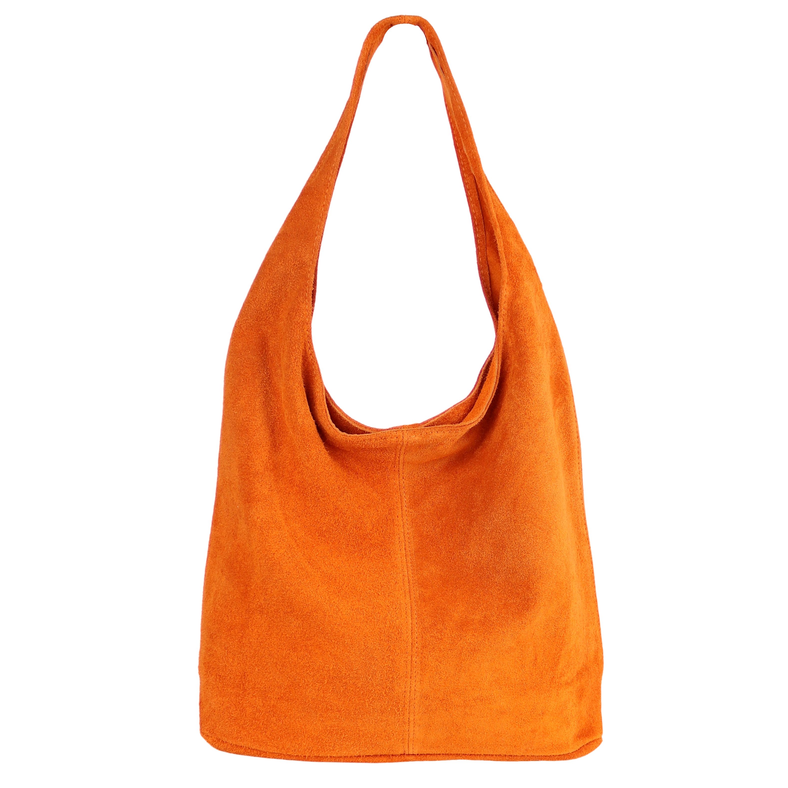 Beuteltasche aus Echtleder, Made in Italy, Shopper Tasche