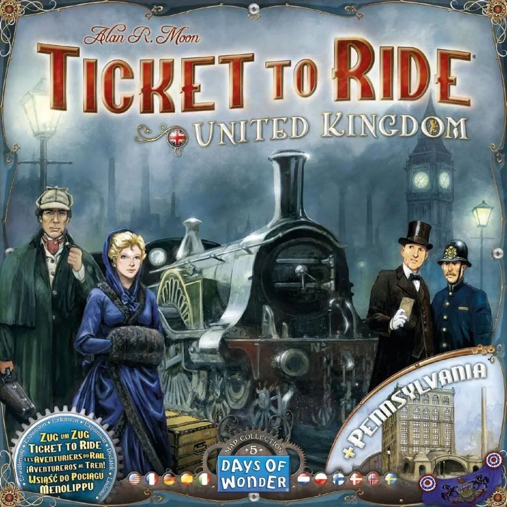 Asmodee Spiel Zug um Zug UK& Pennsylvania