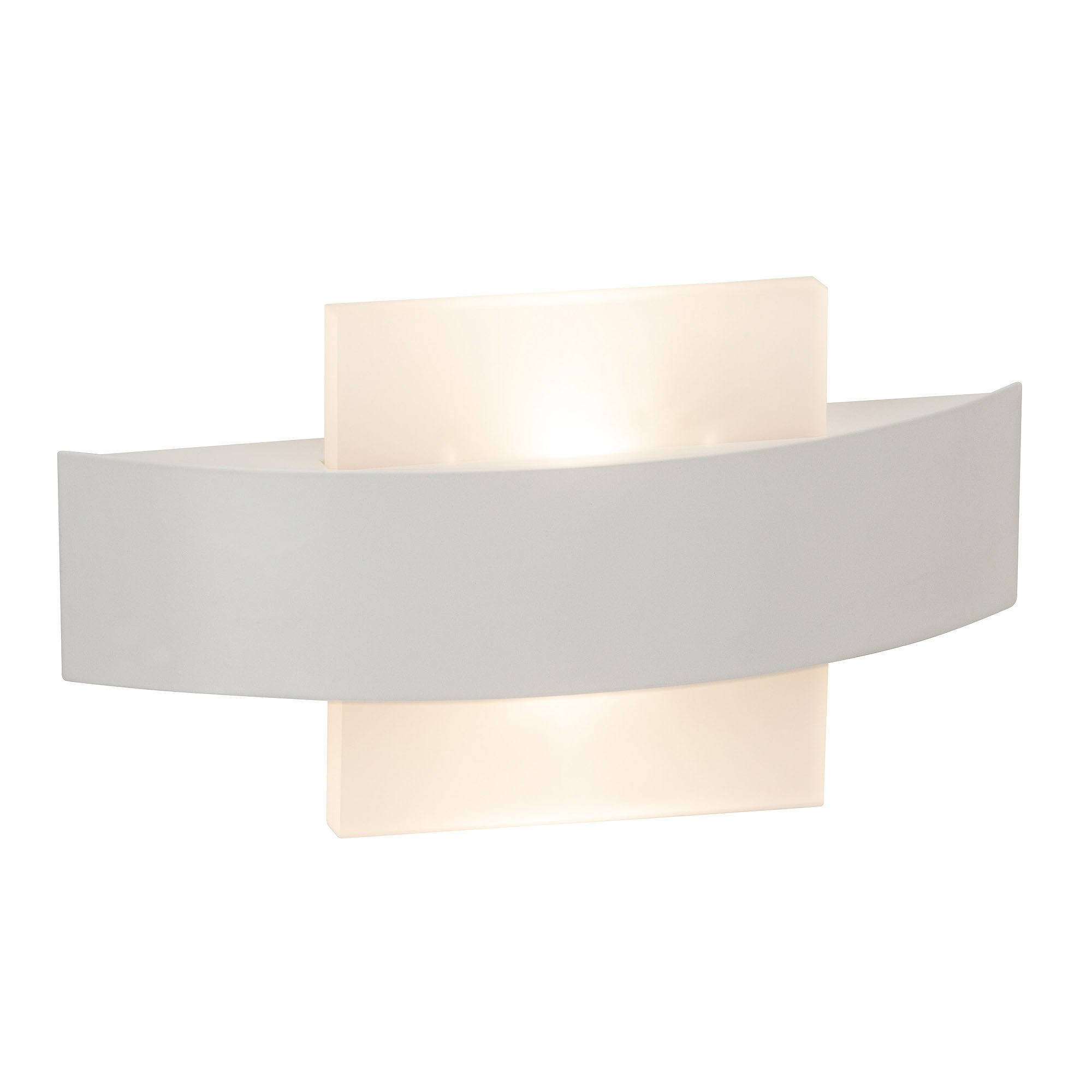 Brilliant Wandleuchte Solution, LED fest integriert, Warmweiß, LED Wandlampe 26cm quadratisch weiß