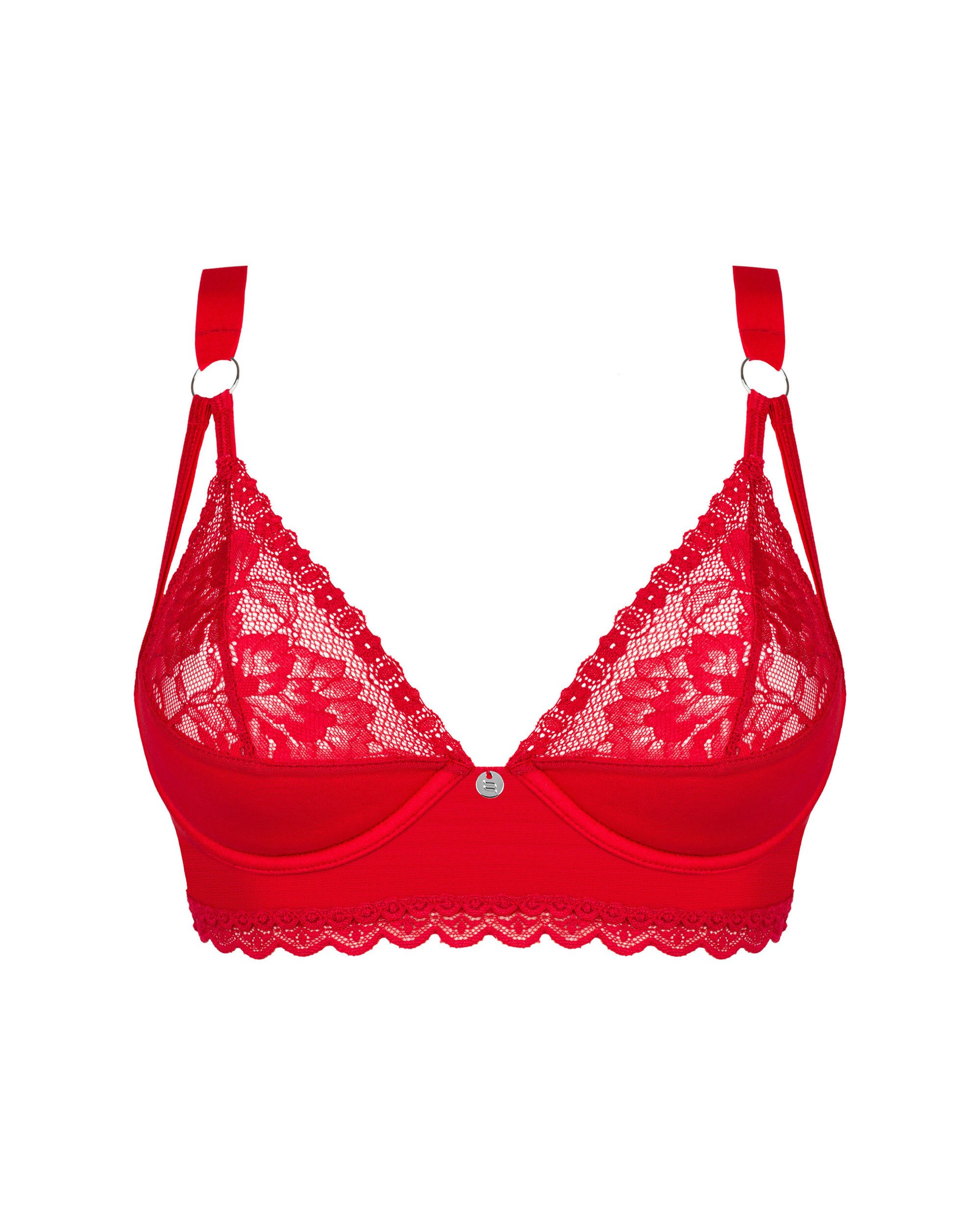 Obsessive Push-up-BH BH in rot mit Spitze Push-Up