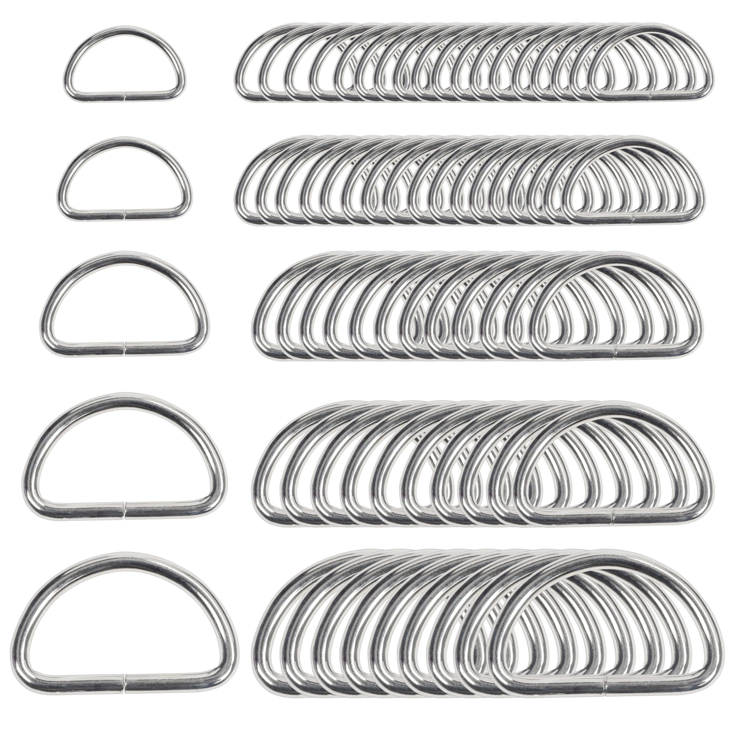 Herzkette Nickel D-Ringe (120 Stück) - DIY-Zubehör