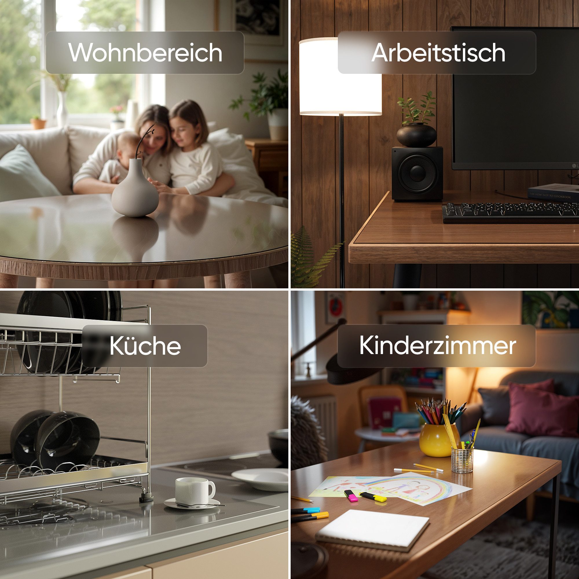 Björn&Schiller Tischdecke Transparent Tischfolie 2mm – Schutzfolie für Tisch, abgeschrägte Kante (Tischauflage – robust, zuschneidbar & pflegeleicht 1-tlg, 90x1 – Bild 4 von 5