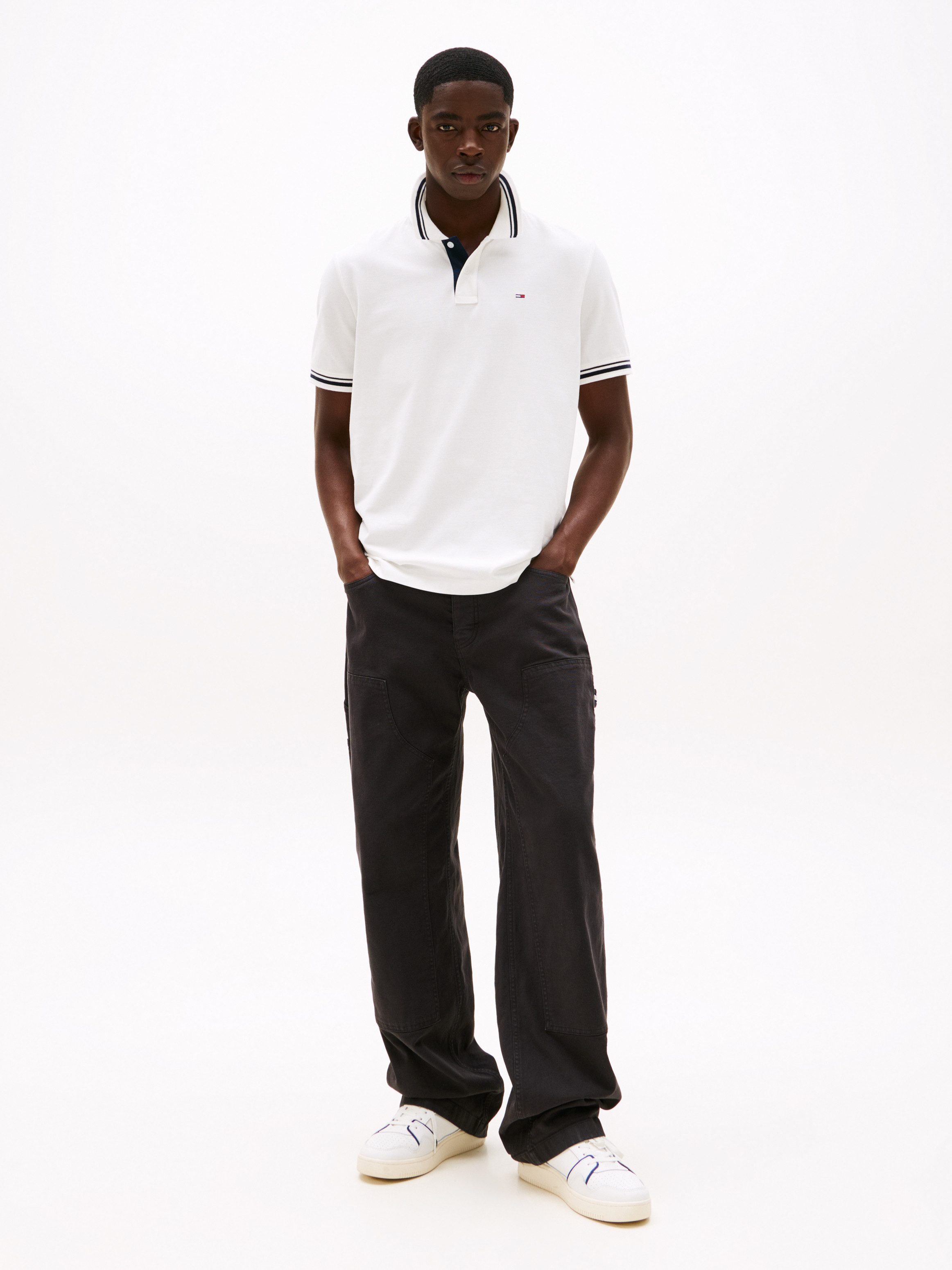 Tommy Jeans Poloshirt TJM REG TIPPED POLO EXT Mit Rundhalsausschnitt günstig online kaufen