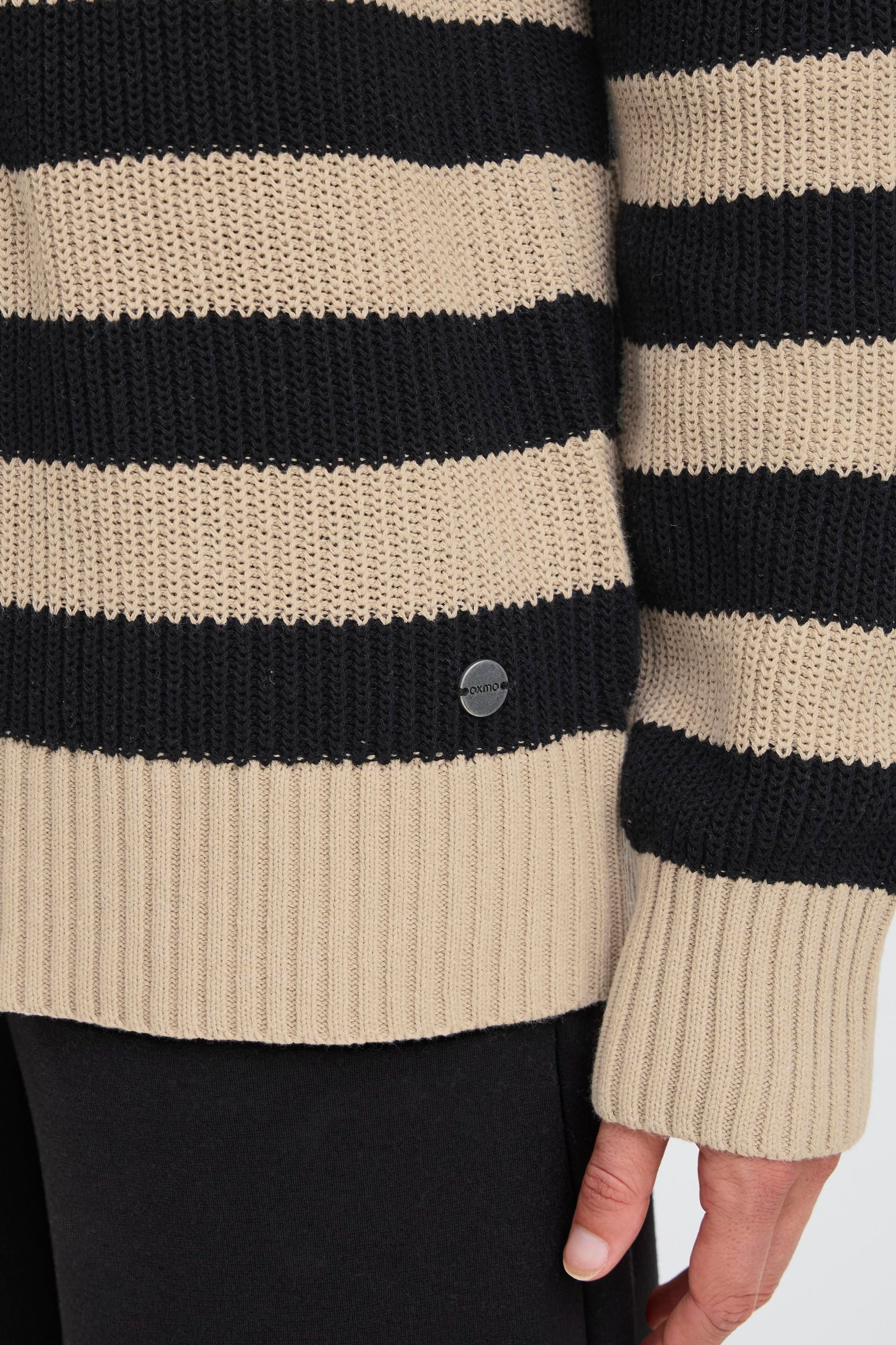 OXMO Strickpullover OXKavina Modischer Pullover mit Streifen