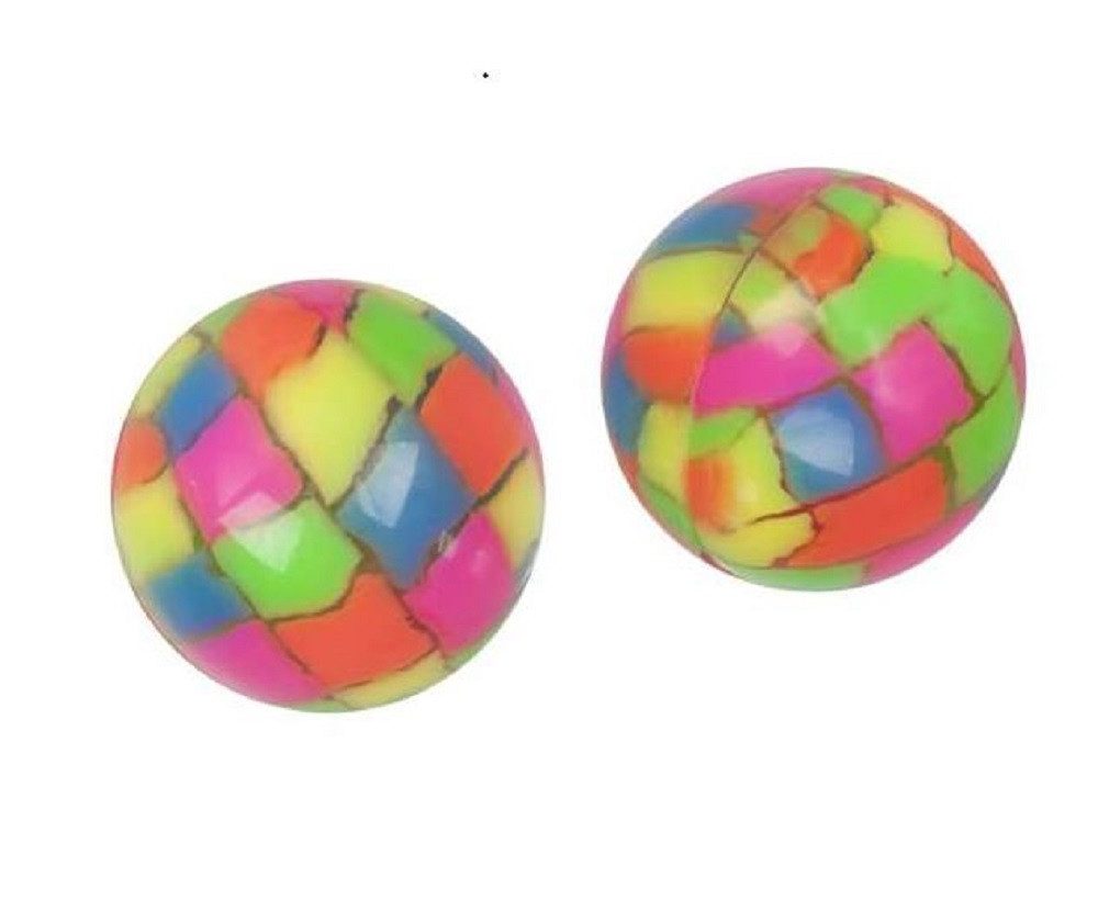 Flummi Flummi Ball Swirly, bunt 43mm, Hüpfballe, Gummiball, Springball