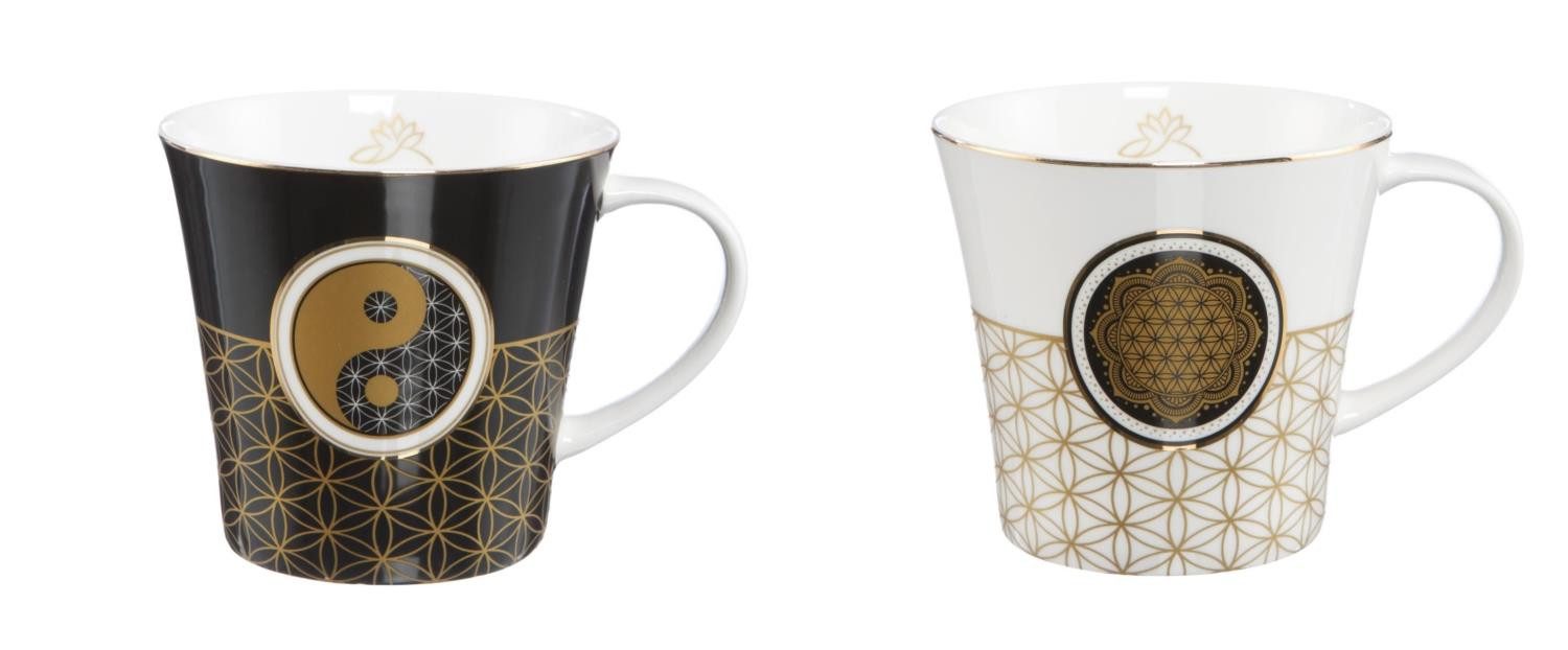 Goebel Tasse Lotus, Porzellan, Farbe: Schwarz, Motiv: Yin Yang