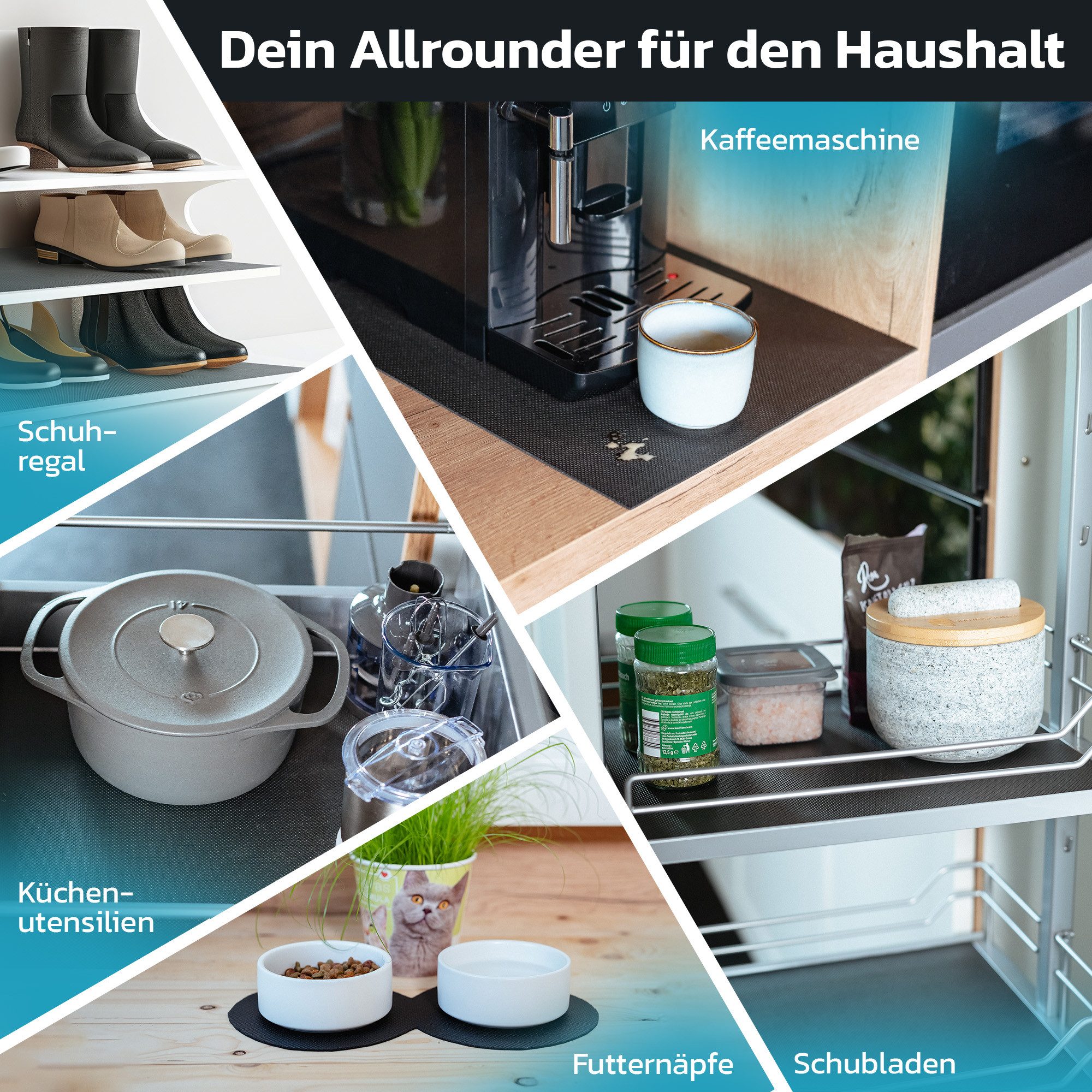 TRIBURG Trunk Mat TRIBURG Universal Anti-Slip Dirt Mat I Waterproof & Cuttable, Anti-Slip Car Mat - Anti-Slip Drawer Mat