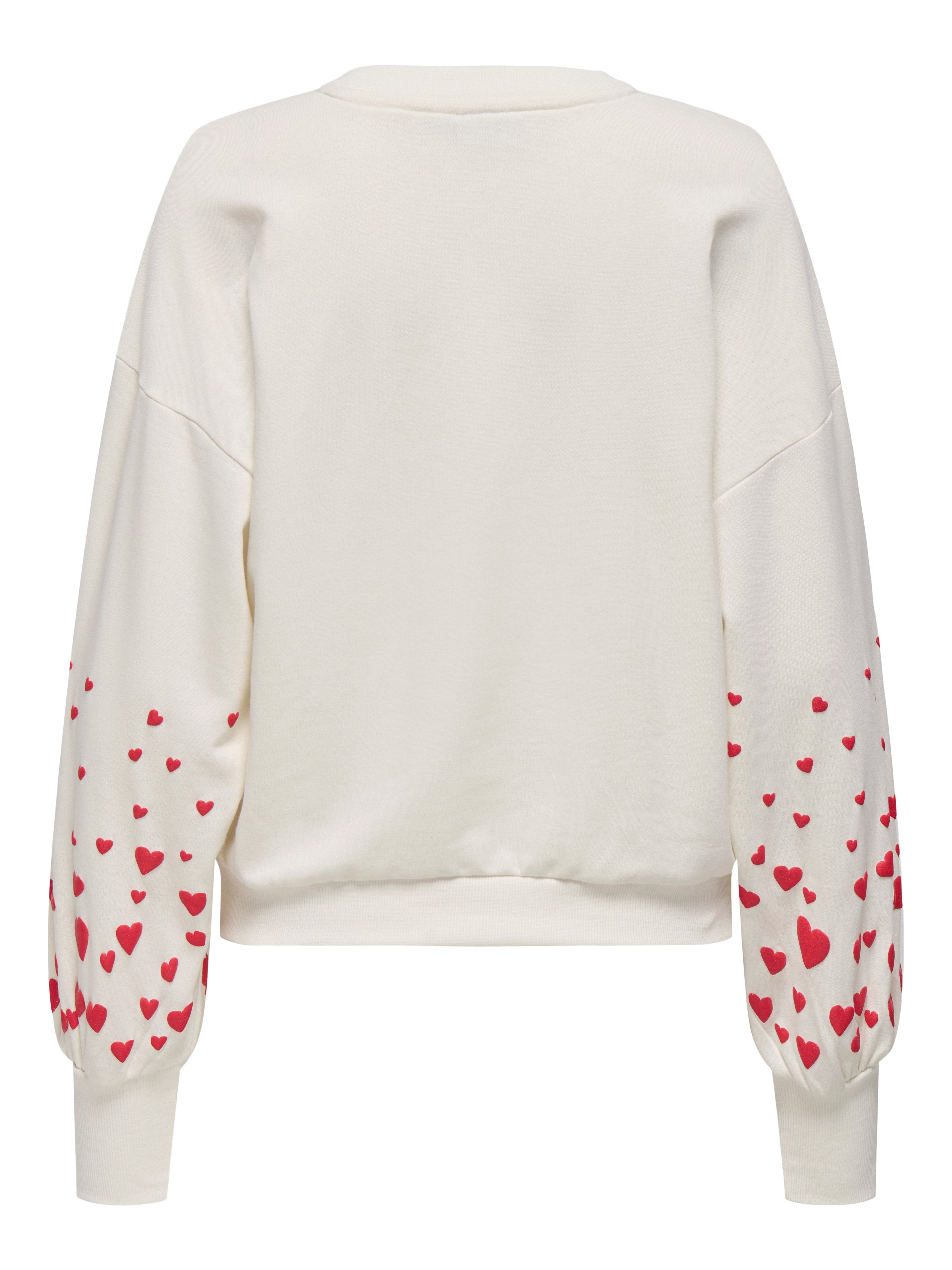 ONLY Sweatshirt ONLBROOKE L/S O-NECK FLOWER SWT Baumwollmischung, regular fit – Bild 5 von 5
