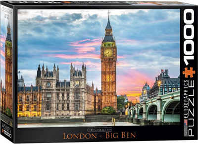 empireposter Puzzle Big Ben - Elizabeth Tower in London - 1000 Teile Puzzle im Format 68x48 cm, Puzzleteile