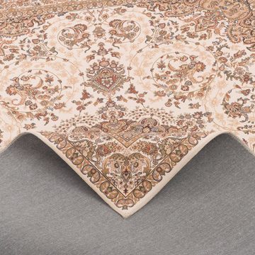 Designteppich Luxus Orient Teppich Primus Keshan, Pergamon, Rechteckig, Höhe: 7 mm