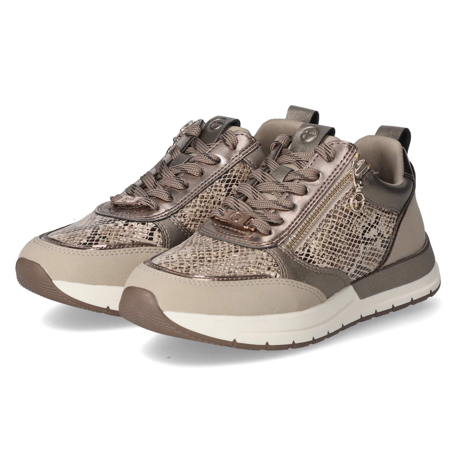 Tamaris Tamaris 1-23732-41/393 Damen Textil & Synthetik taupe Schnürschuh günstig online kaufen